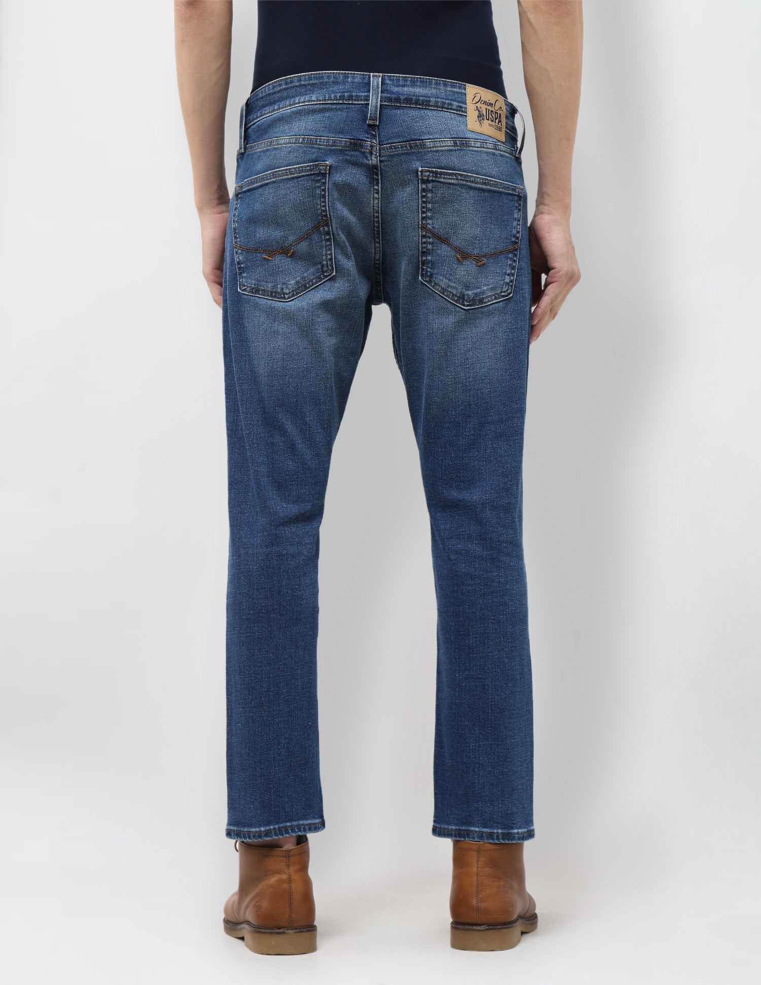 Henry Tapered Fit Blue Jeans Blue - U.S. POLO ASSN. | Large