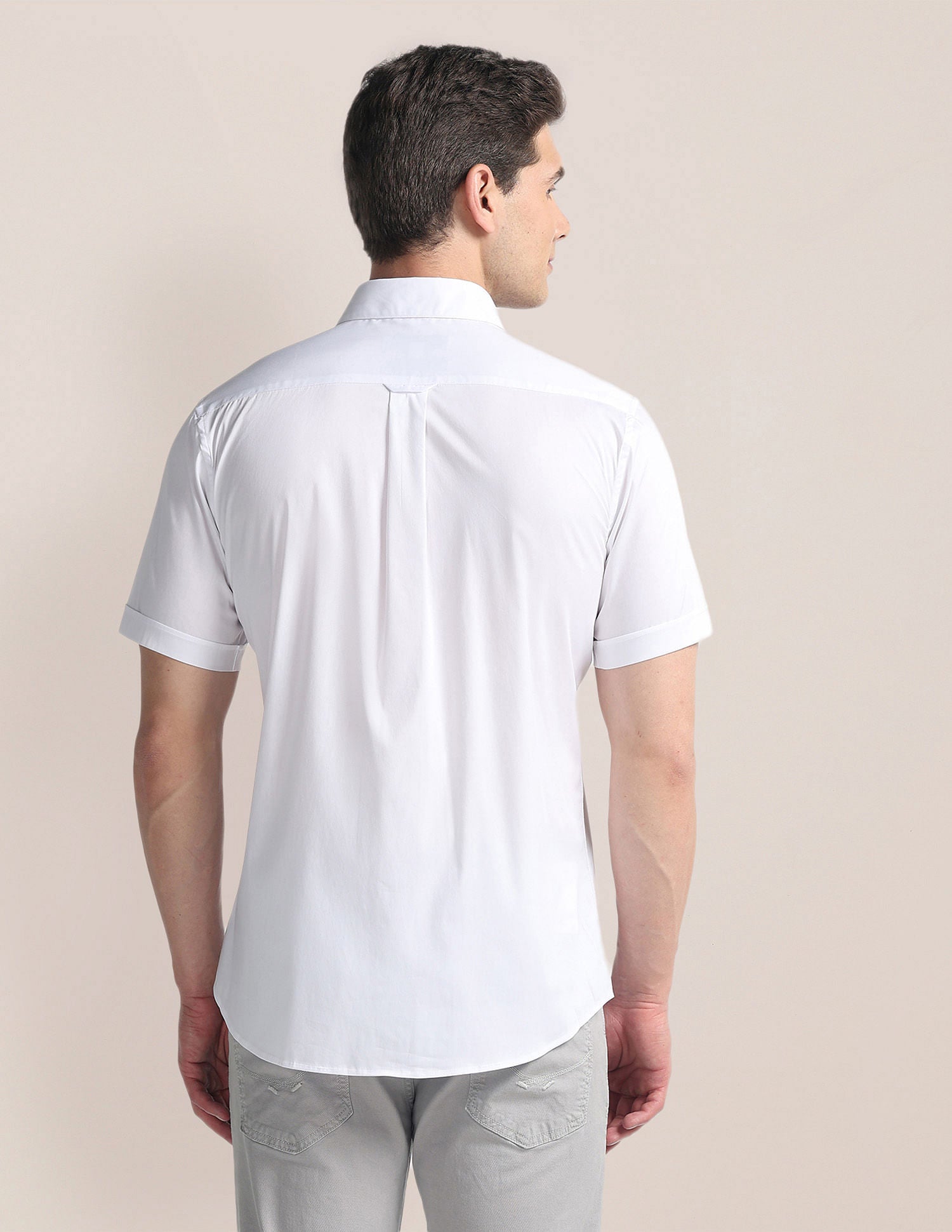 Short Sleeve Solid Shirt White - U.S. Polo Assn. India | Large