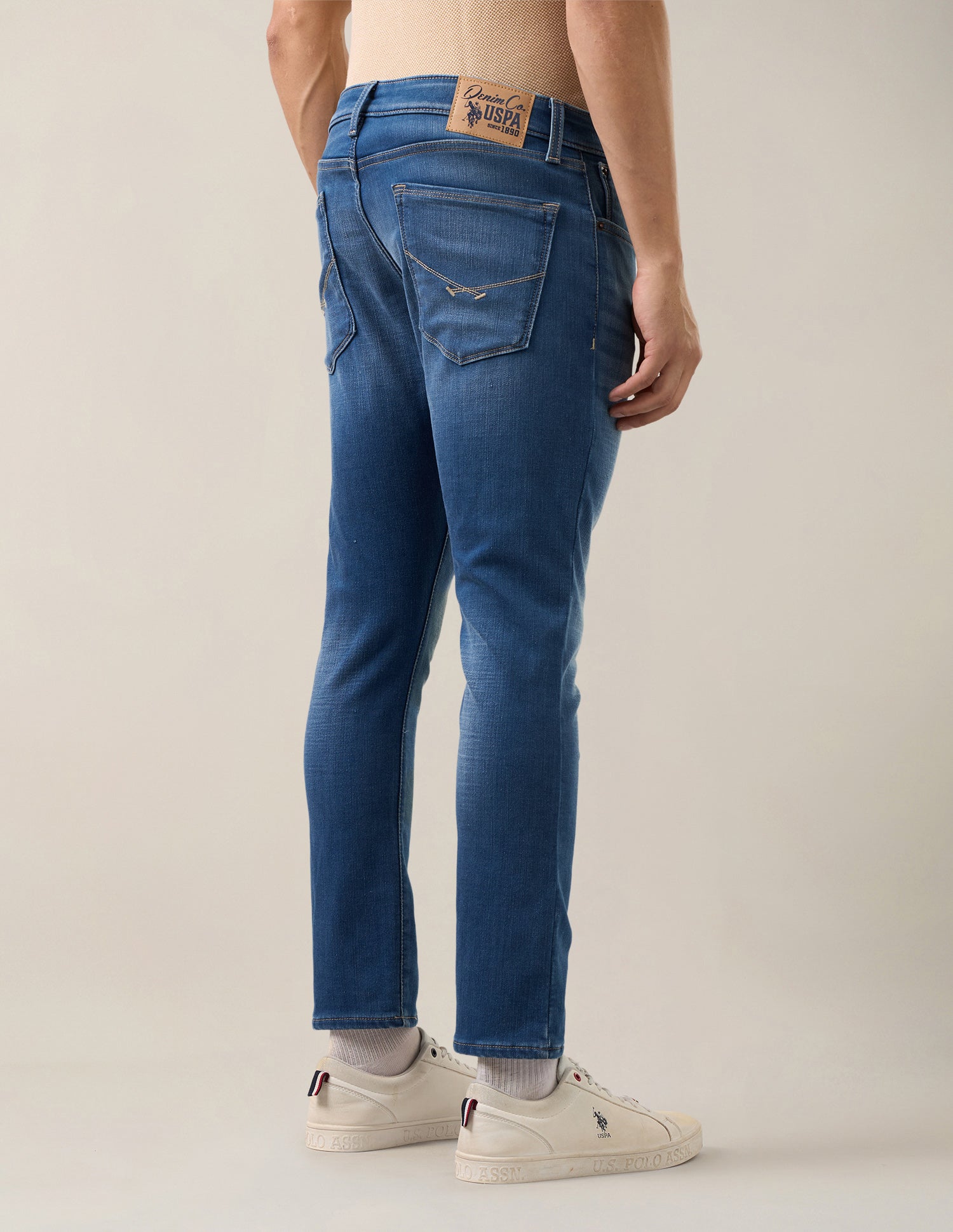 Henry Tapered Fit Blue Jeans Mid Blue - U.S. Polo Assn. India | Large