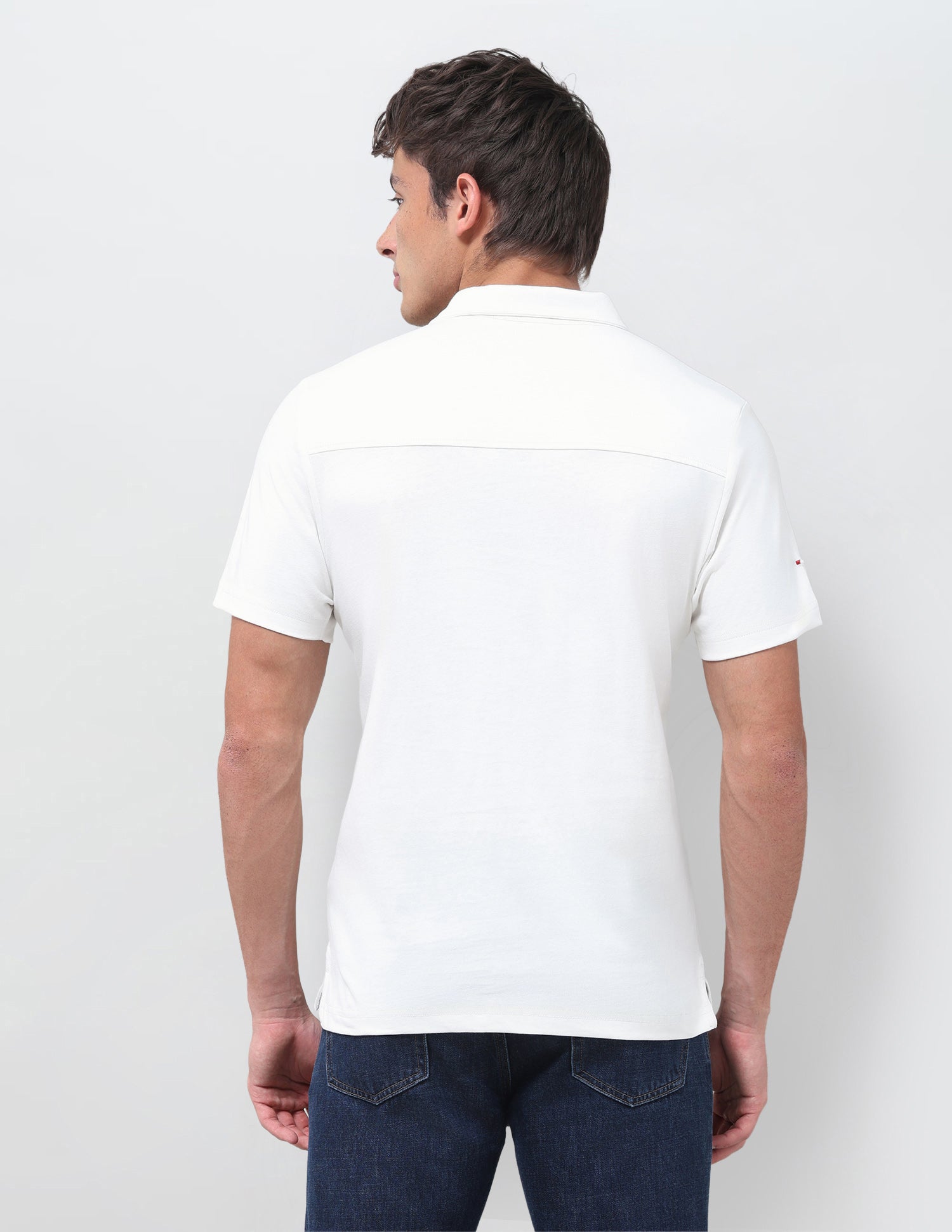 Solid Slim Fit Polo Shirt Ivory - U.S. Polo Assn. India | Large