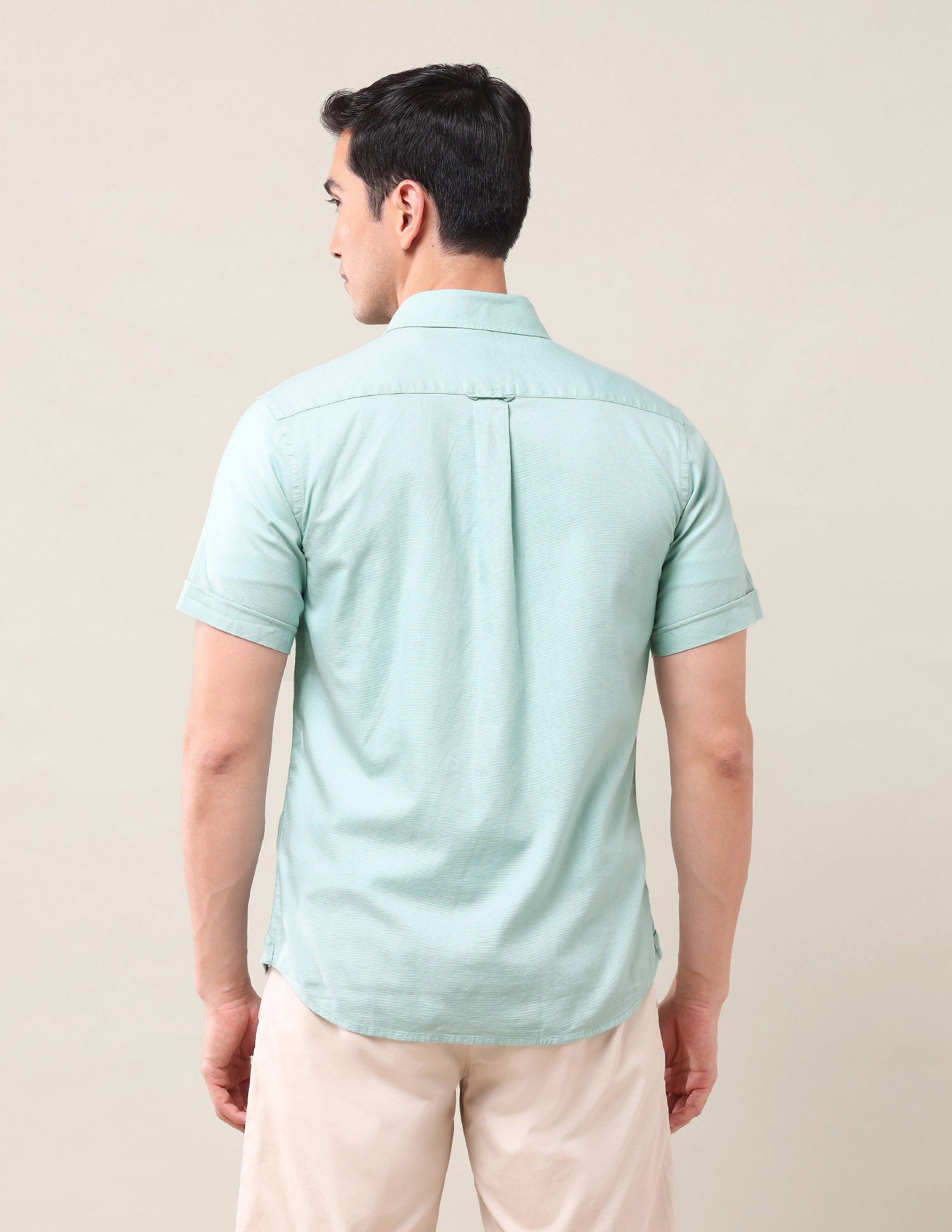 Solid Dobby Shirt Light Green - U.S. POLO ASSN. | Large