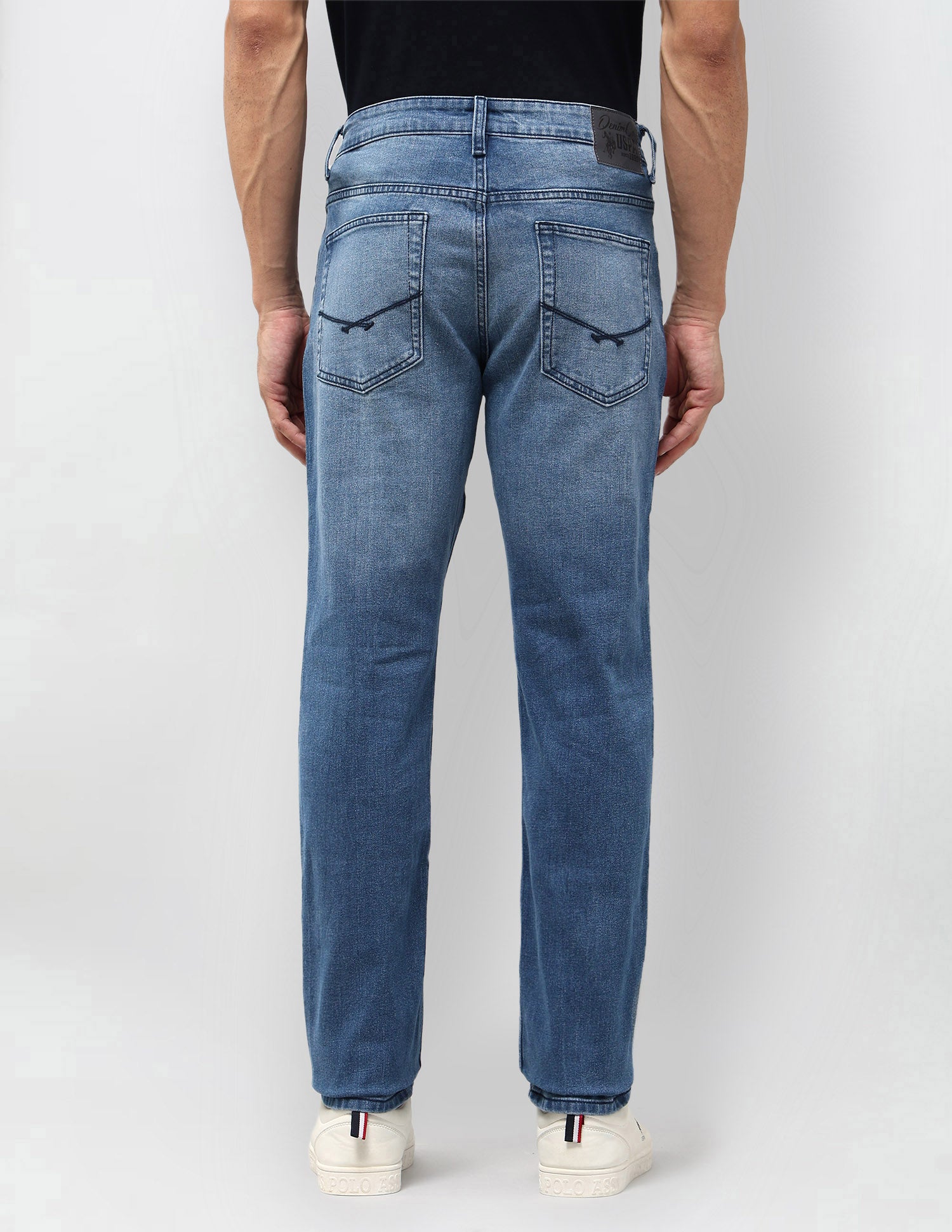 Brandon Slim Tapered Fit Blue Jeans Blue - U.S. Polo Assn. India | Large