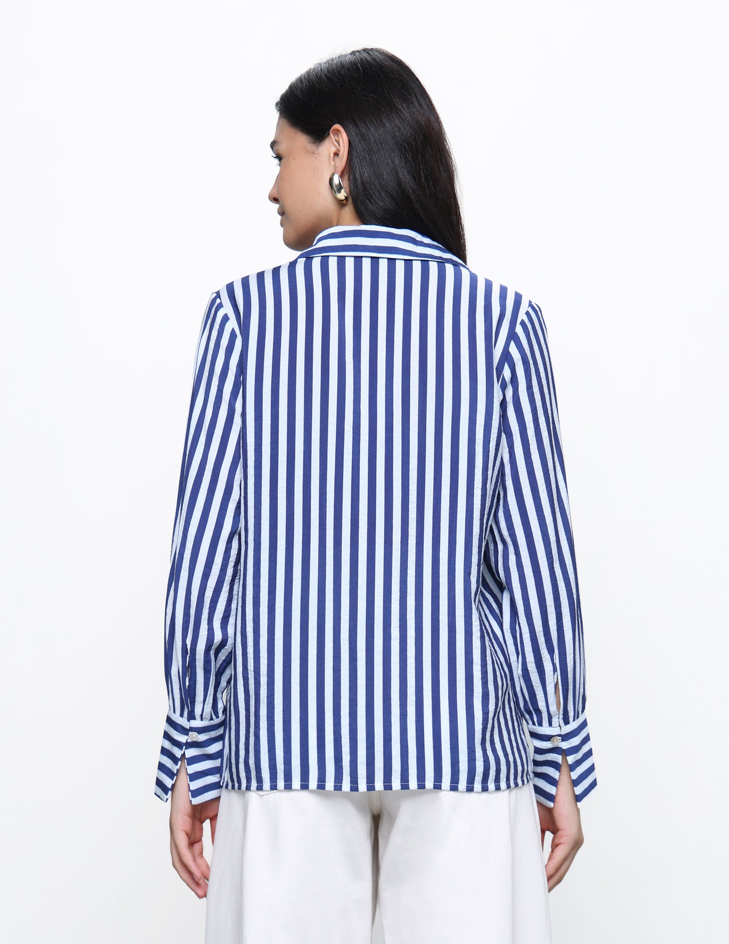Vertical Striped Regular Fit Shirt Blue - U.S. Polo Assn. India | Large