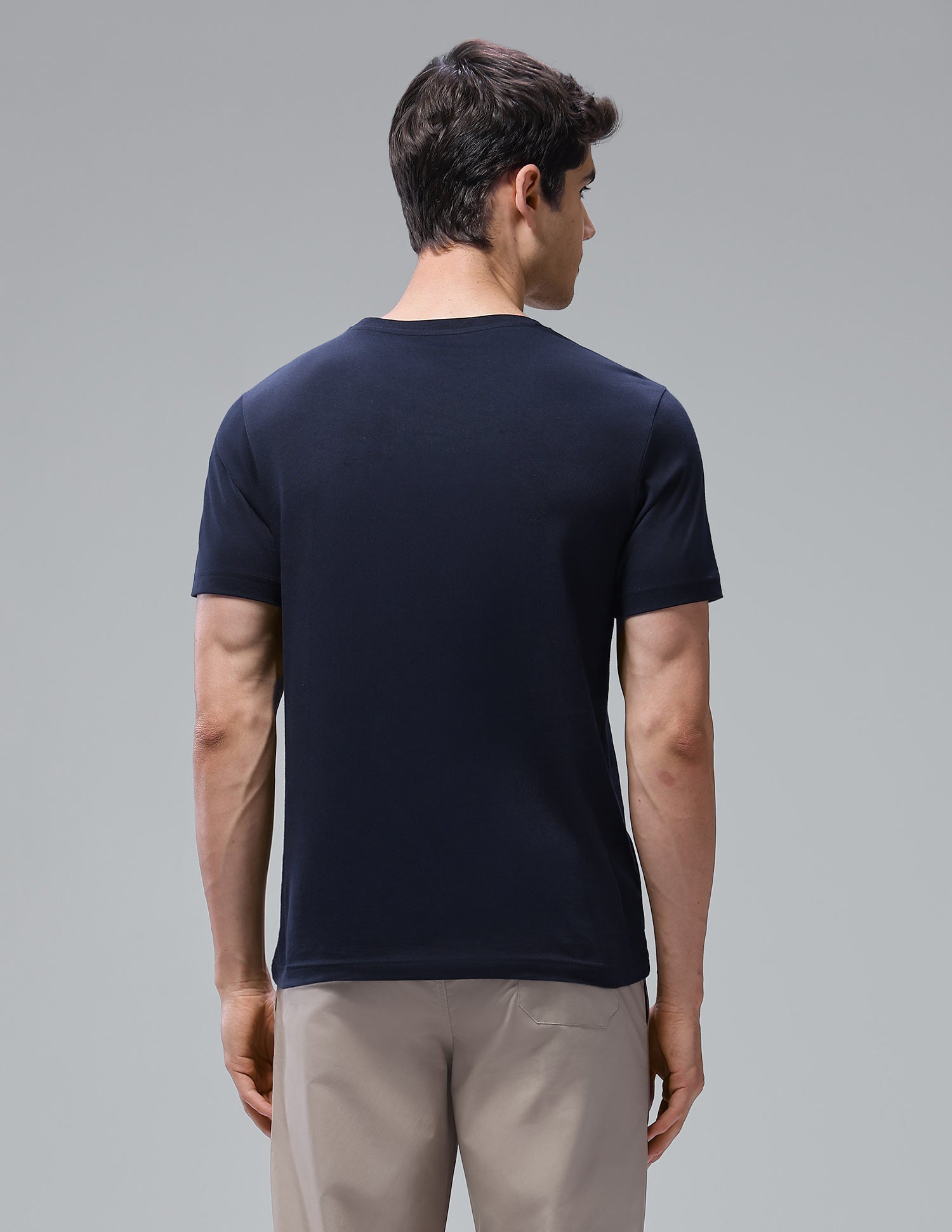 Solid Regular Fit Loungewear T-Shirt Navy - U.S. Polo Assn. India | Large