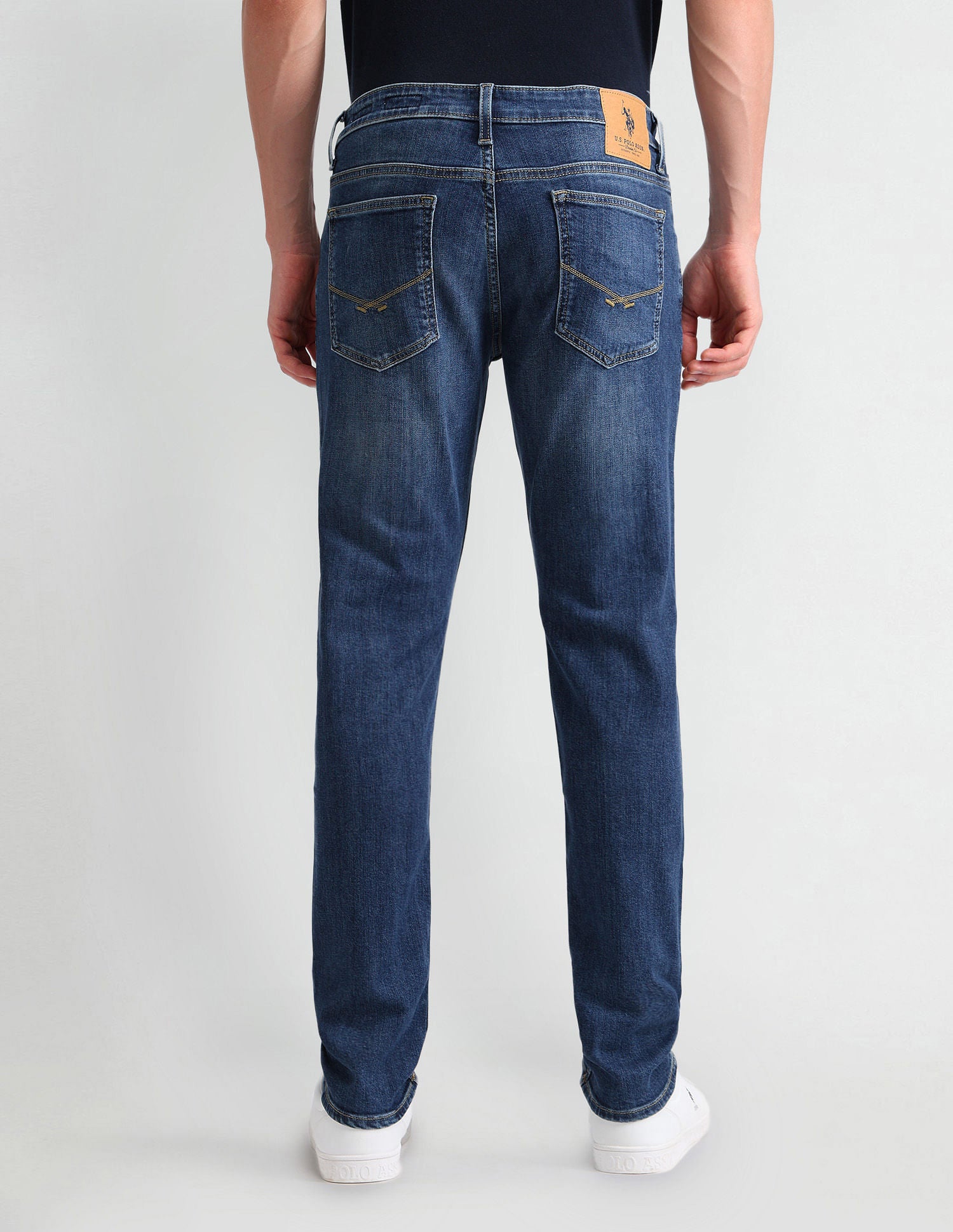 Brandon Slim Tapered Blue Jeans Blue - U.S. POLO ASSN. | Large