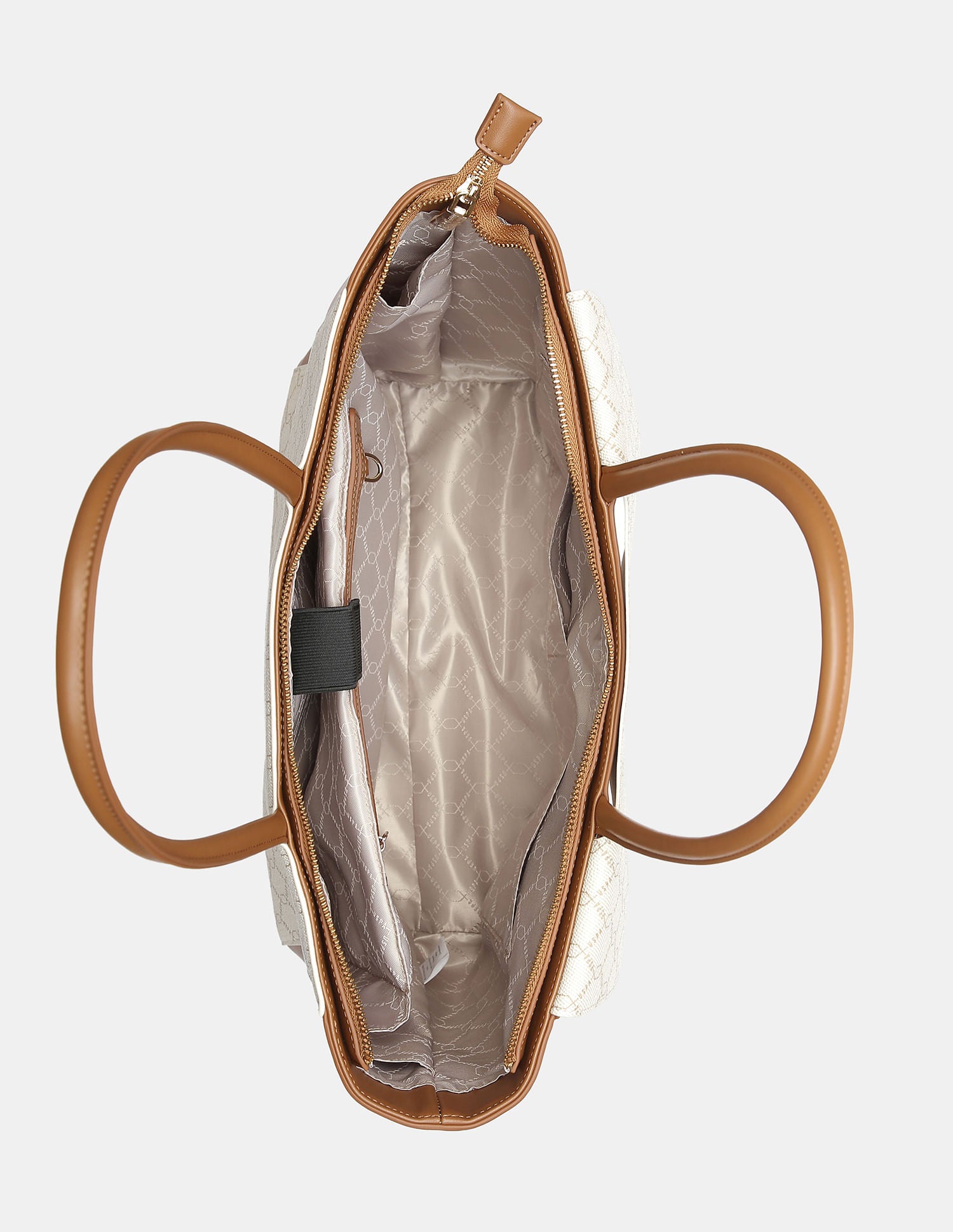 Women Belle monogram Statement Tote Bag Beige - U.S. POLO ASSN. | Large