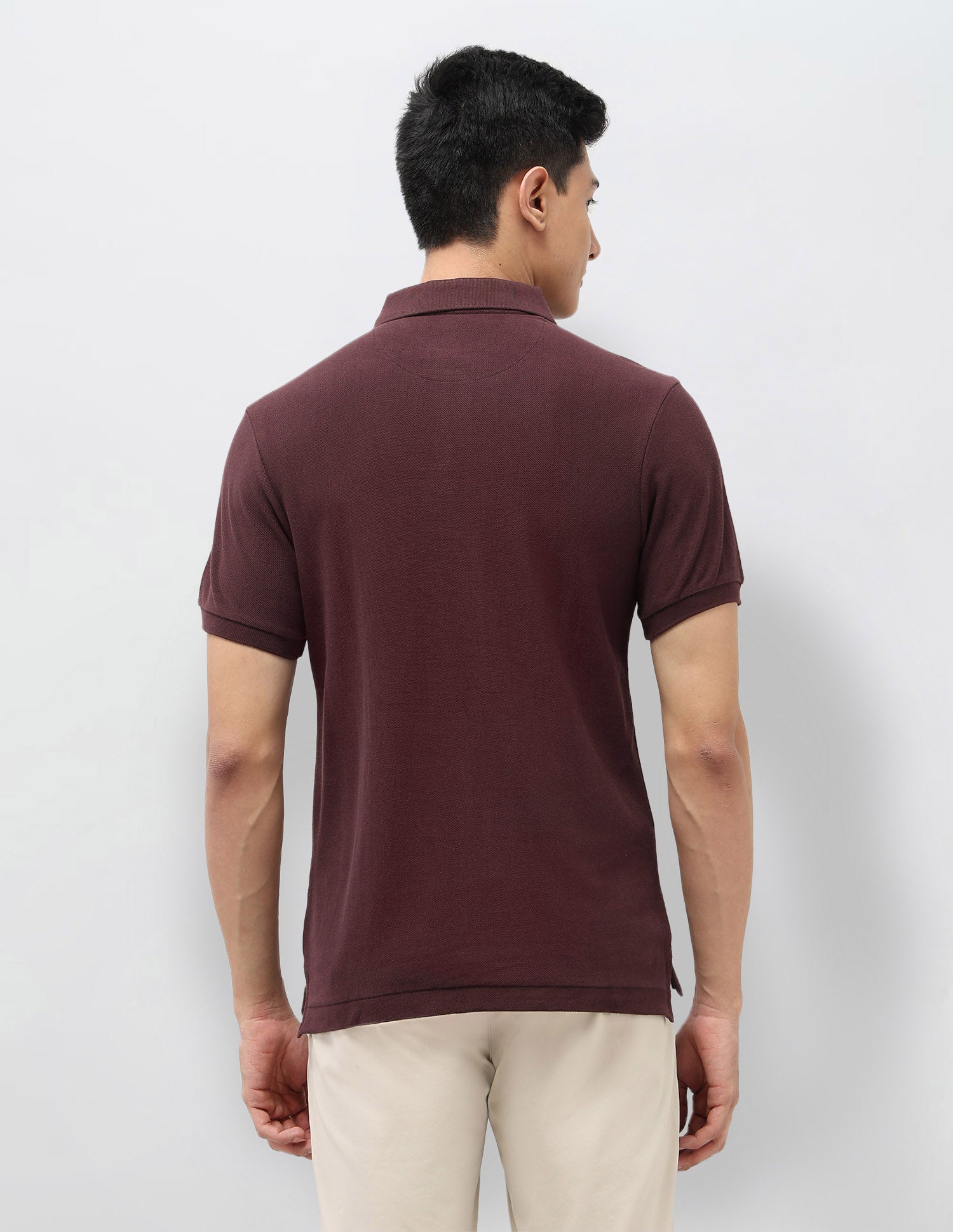 Vertical Striped Pure Cotton Polo Shirt Dark Brown - U.S. Polo Assn. India | Large