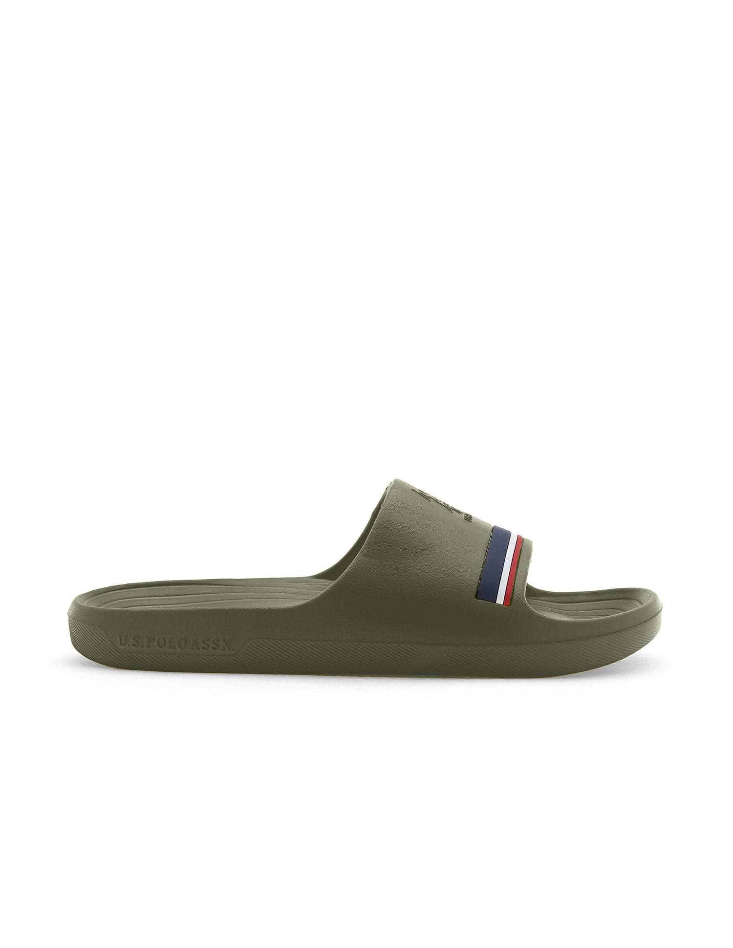 Men Easton Dk. Green Foam Walk Sliders Olive - U.S. POLO ASSN. | Large