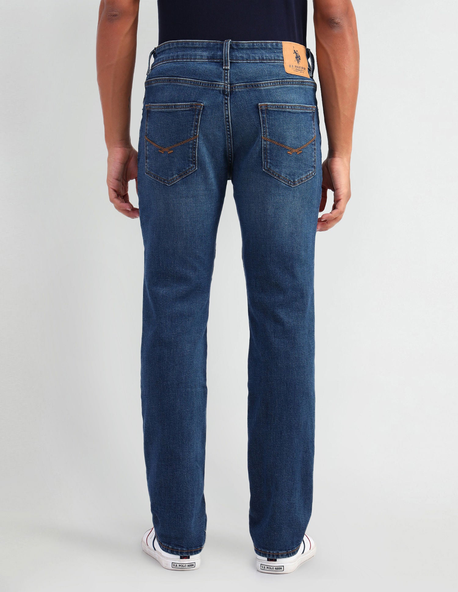Harold Slim Straight Fit Blue Jeans Blue - U.S. Polo Assn. India | Large