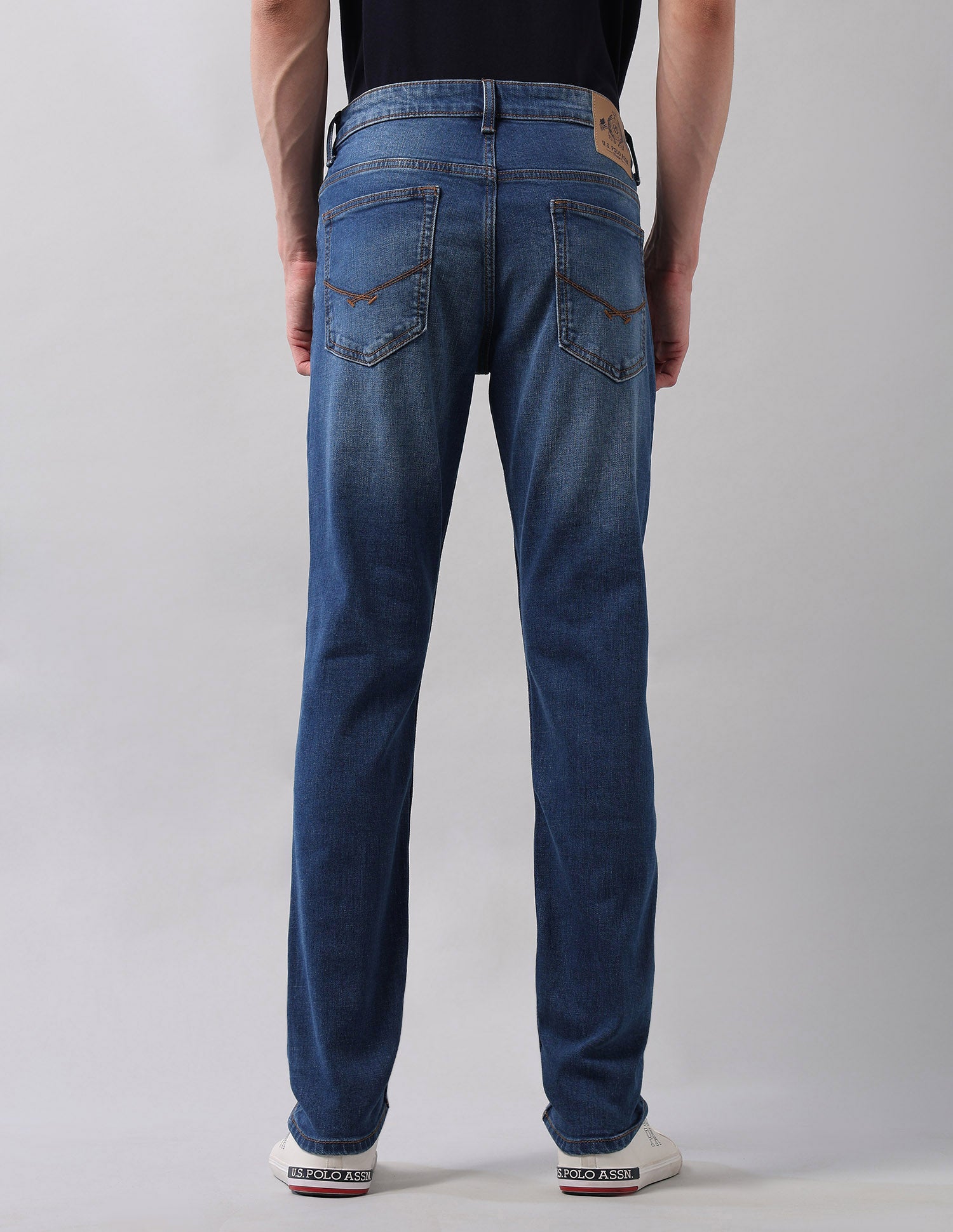 Brandon Slim Tapered Fit Blue Jeans Blue - U.S. POLO ASSN. | Large