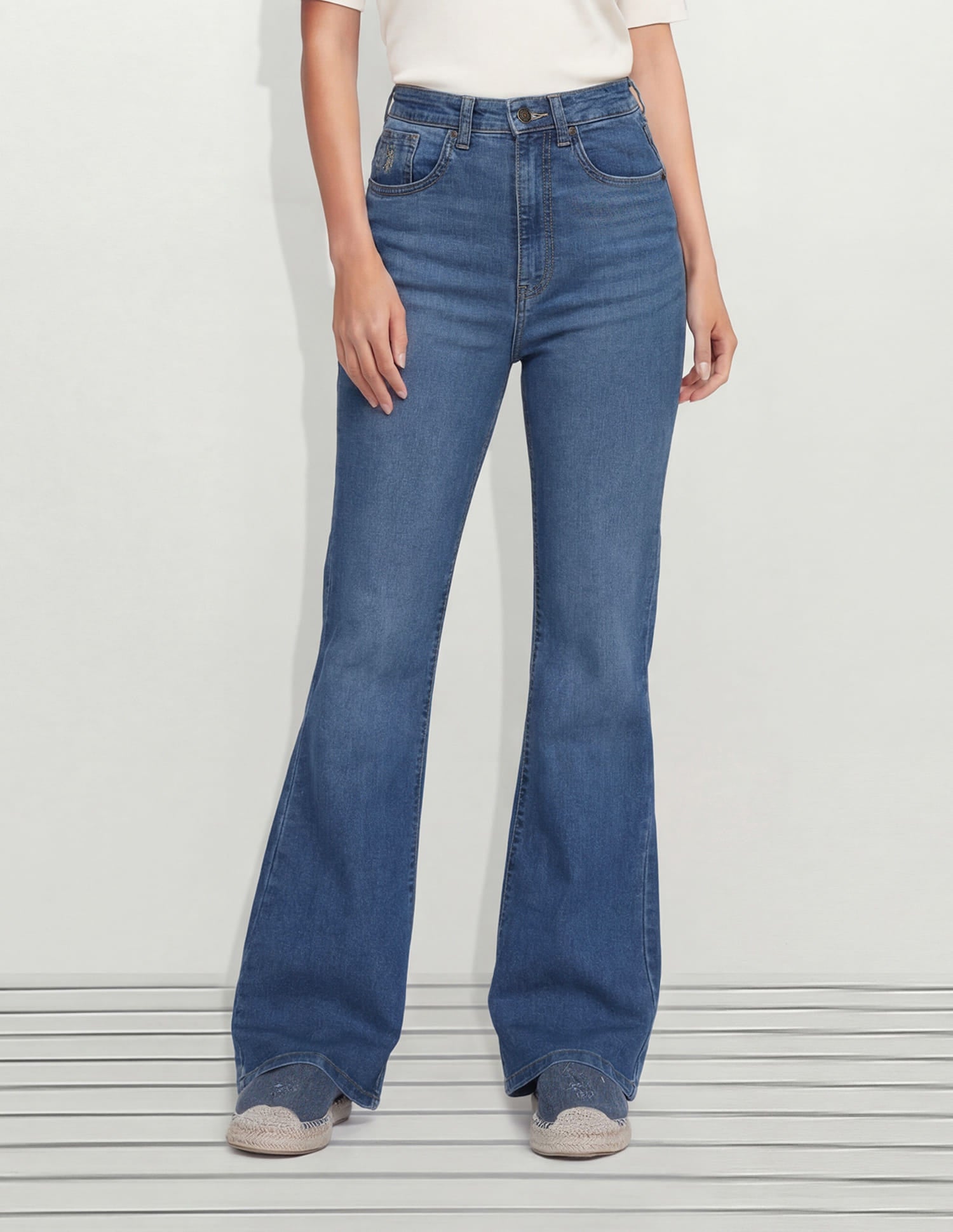 High Rise Bootcut Jeans Blue - U.S. Polo Assn. India | Large