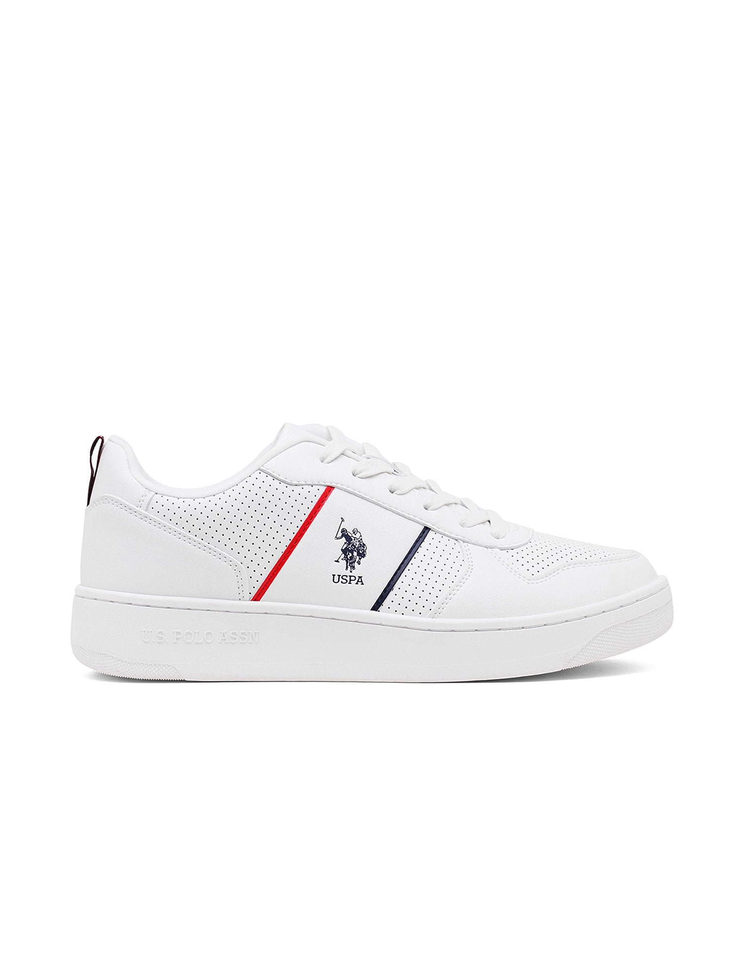 Men Regino Off White Retro Court Sneakers Off White - U.S. Polo Assn. India | Large