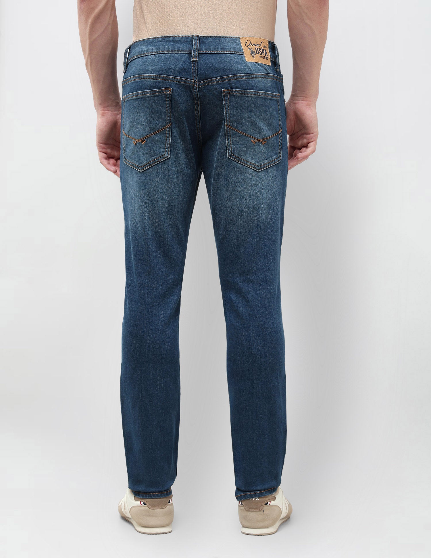 Brandon Slim Tapered Fit Blue Jeans Dark Indigo - U.S. POLO ASSN. | Large