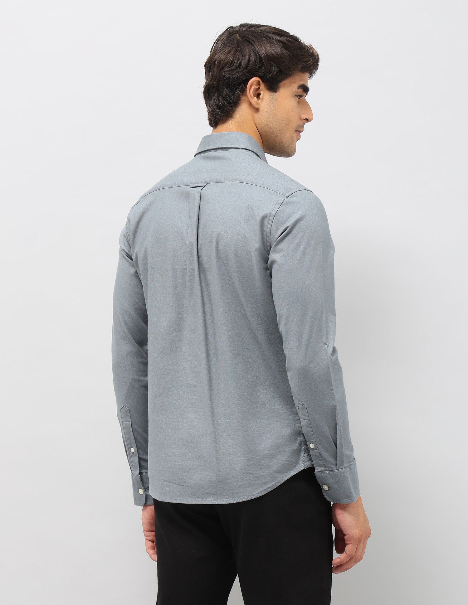 Tailored Fit Oxford Shirt Grey - U.S. Polo Assn. India | Large