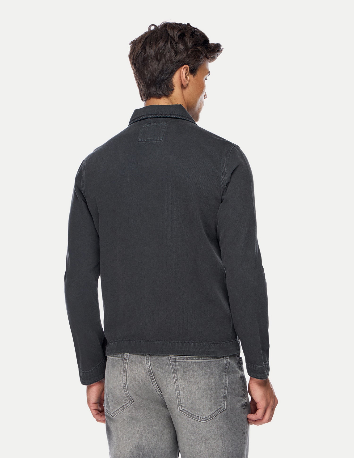Solid Regular Fit Trucker Jacket Charcoal - U.S. Polo Assn. India | Large