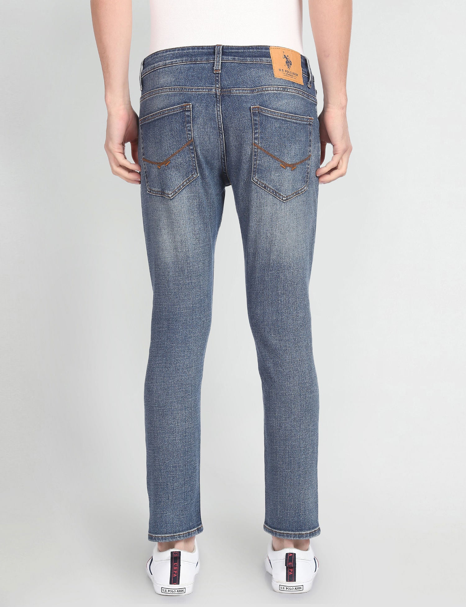 Mid Rise Henry Cropped Jeans Blue - U.S. Polo Assn. India | Large