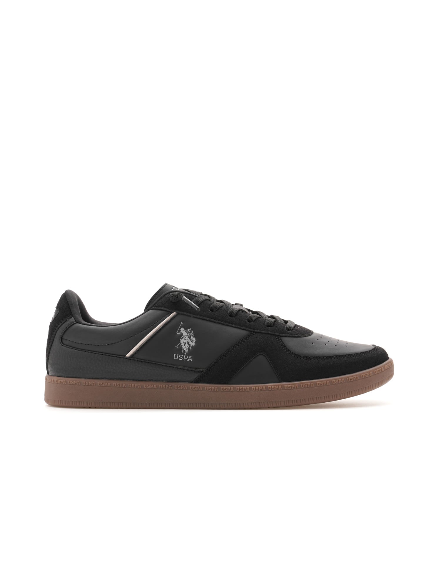 Men Jorge Solid Sneakers Black - U.S. Polo Assn. India | Large