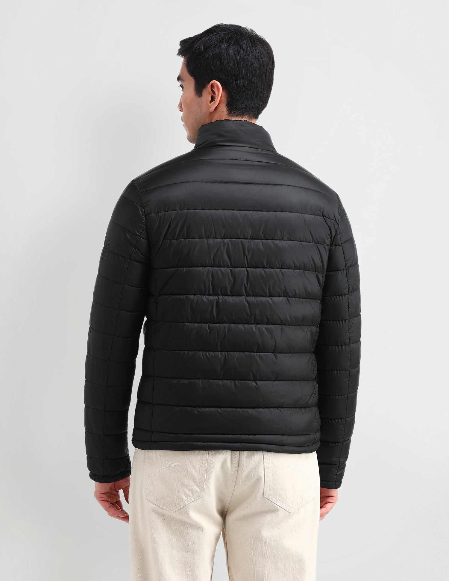 Solid Regular Fit Jacket Black - U.S. Polo Assn. India | Large