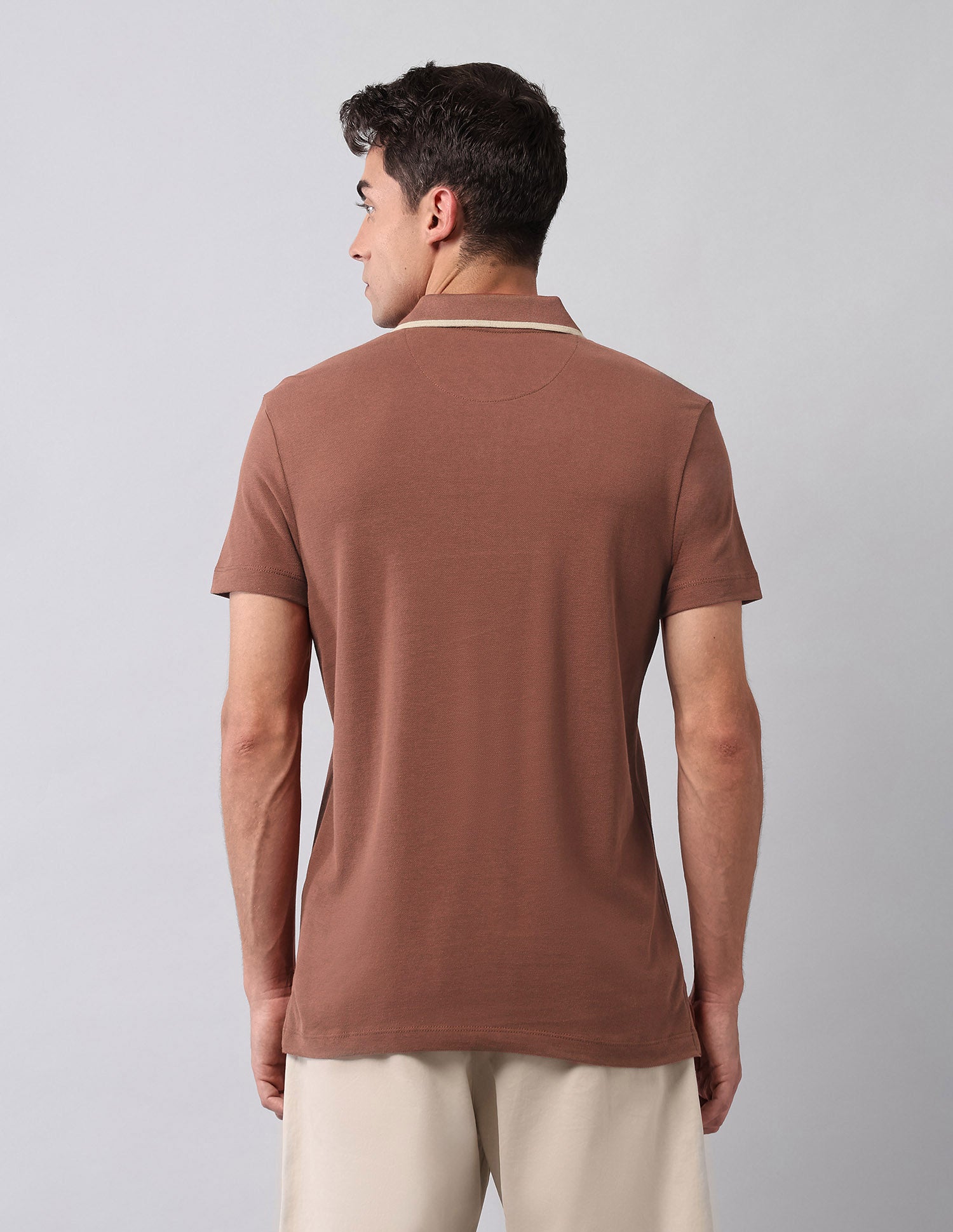 Pure Cotton Muscle Fit Polo Shirt Rust - U.S. Polo Assn. India | Large