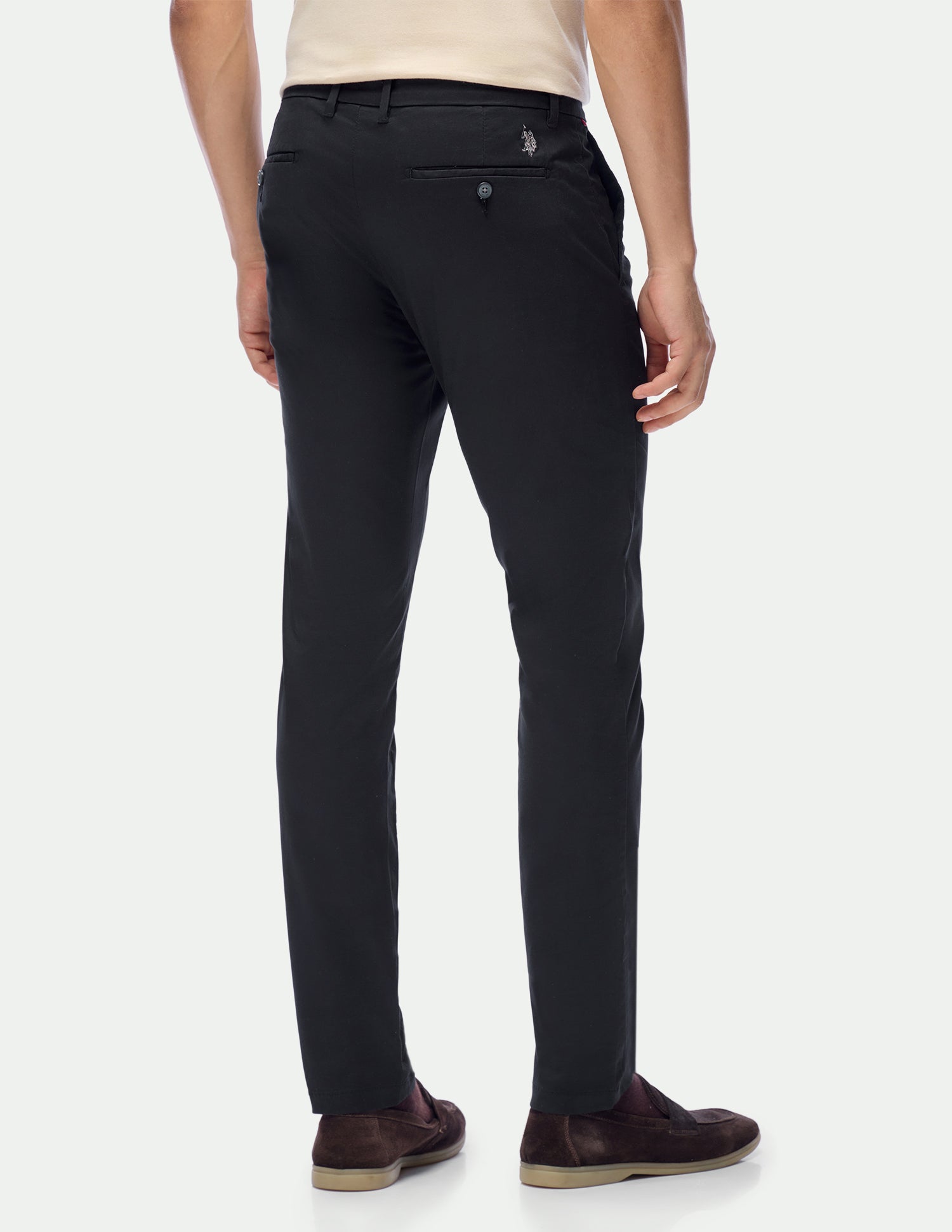 Twill Austin Trim Regular Fit Trousers Black - U.S. Polo Assn. India | Large