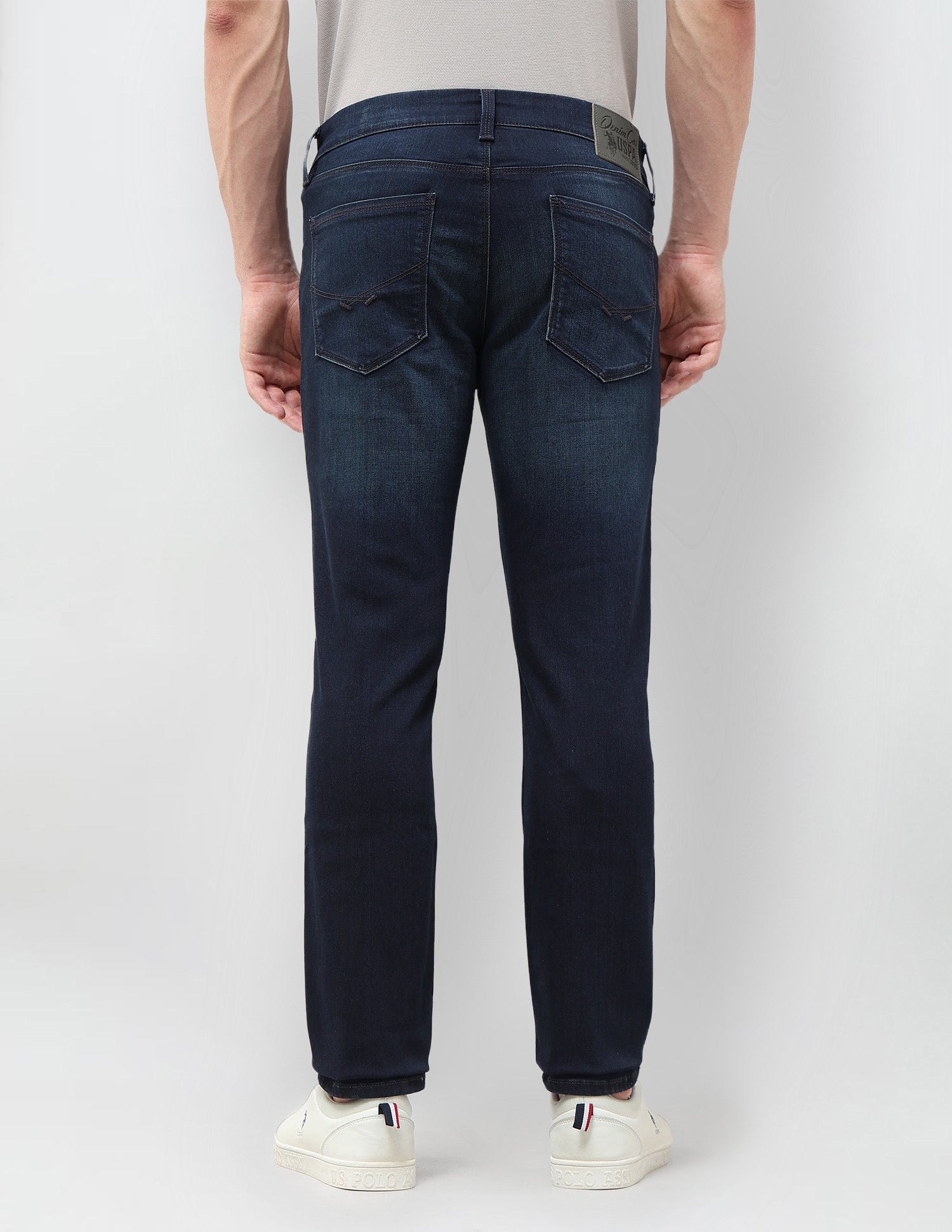 Brandon Slim Tapered Fit Blue Jeans Dark Blue - U.S. POLO ASSN. | Large