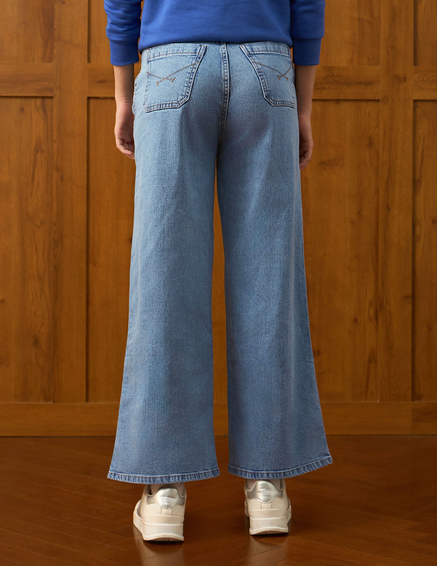 High Rise Baggy Fit Jeans Light Blue - U.S. POLO ASSN. | Large