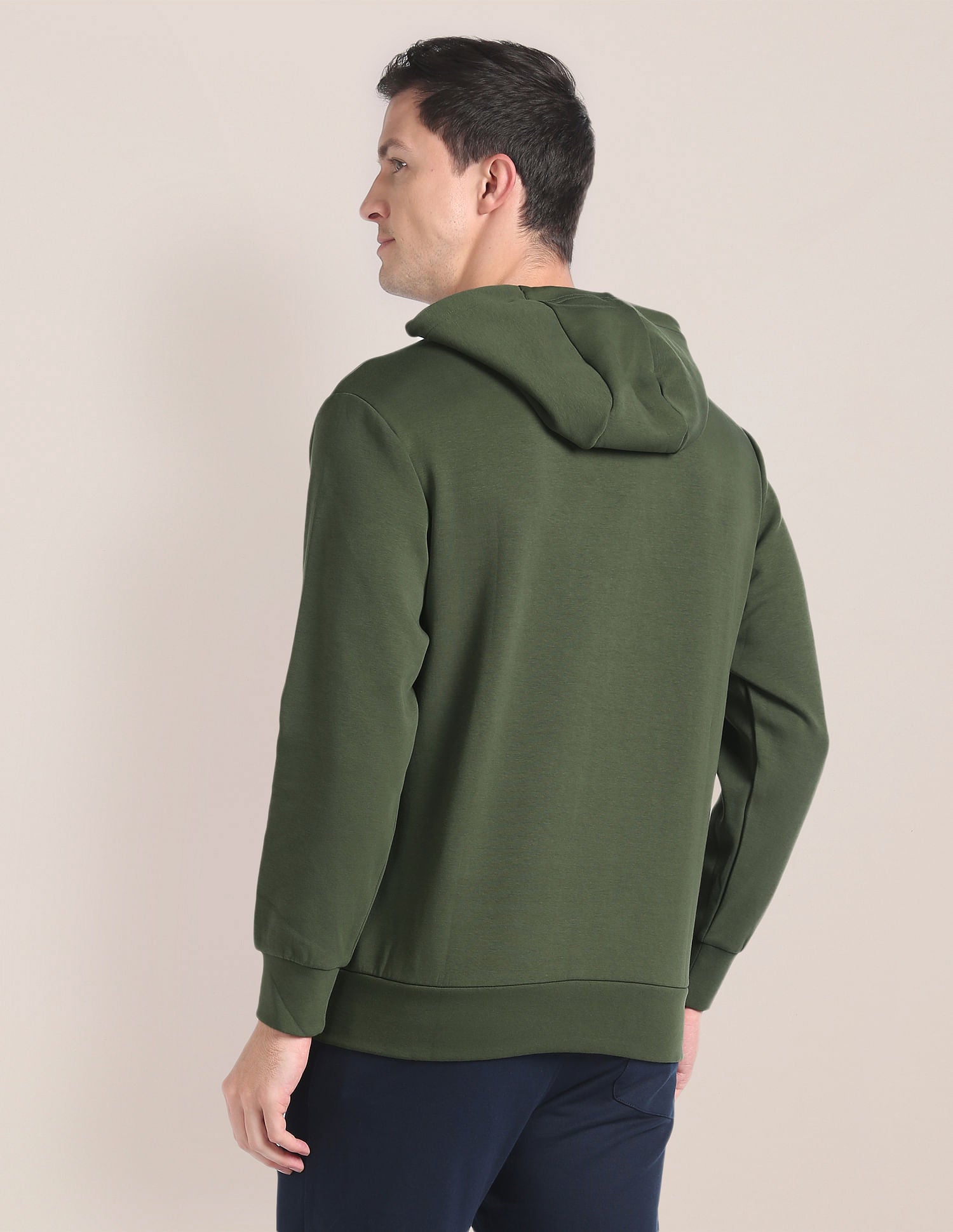 Embossed Logo Hooded Sweatshirt Olive - U.S. POLO ASSN. | Large