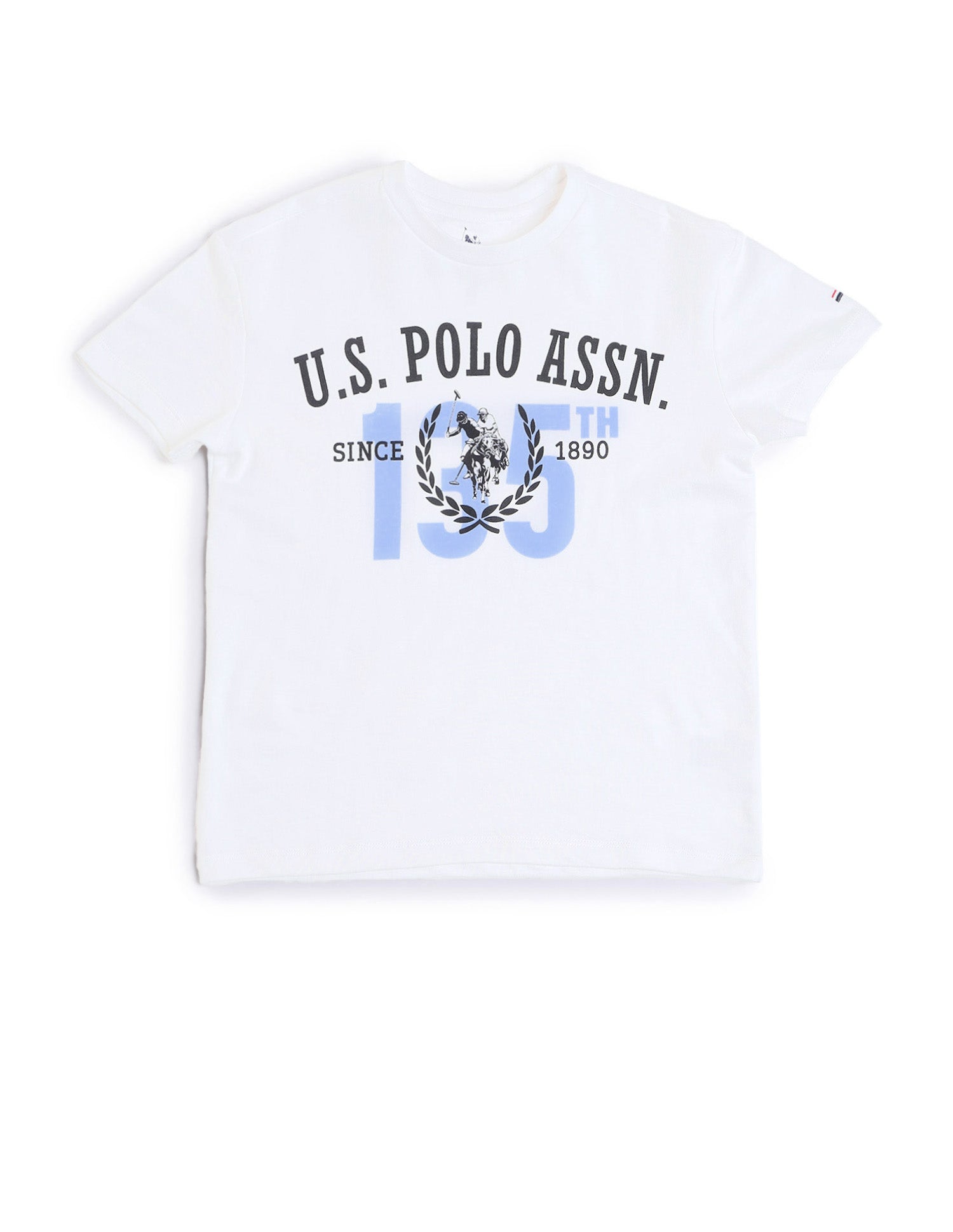 Boys Brand Printed Regular Fit T-Shirt White - U.S. POLO ASSN. | Large
