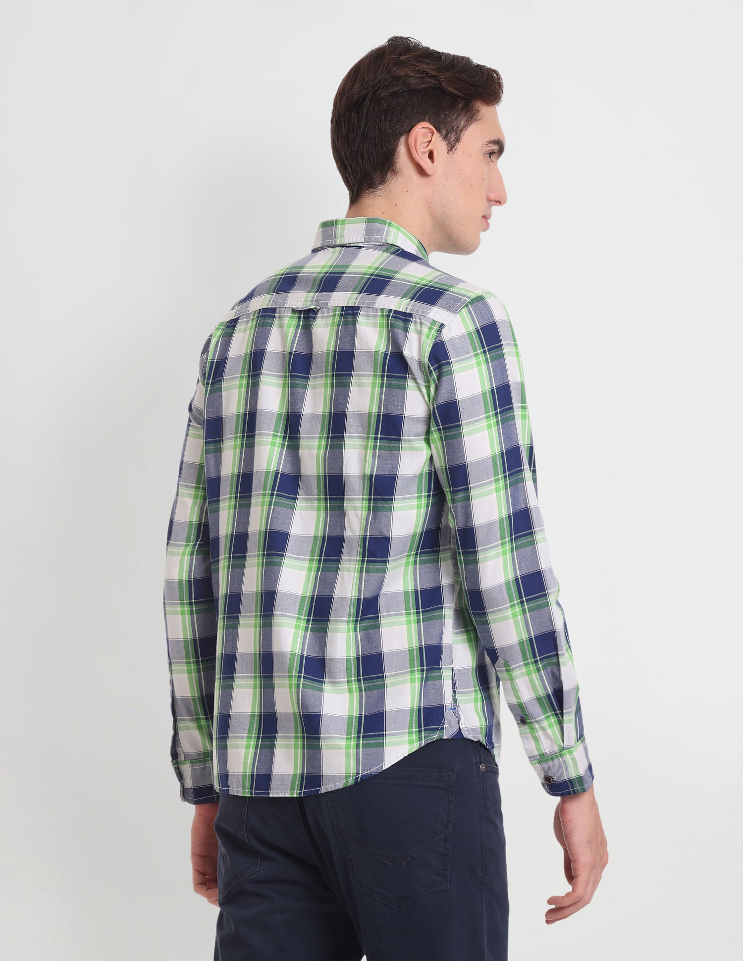 Outdoor Check Twill Shirt Green - U.S. Polo Assn. India | Large