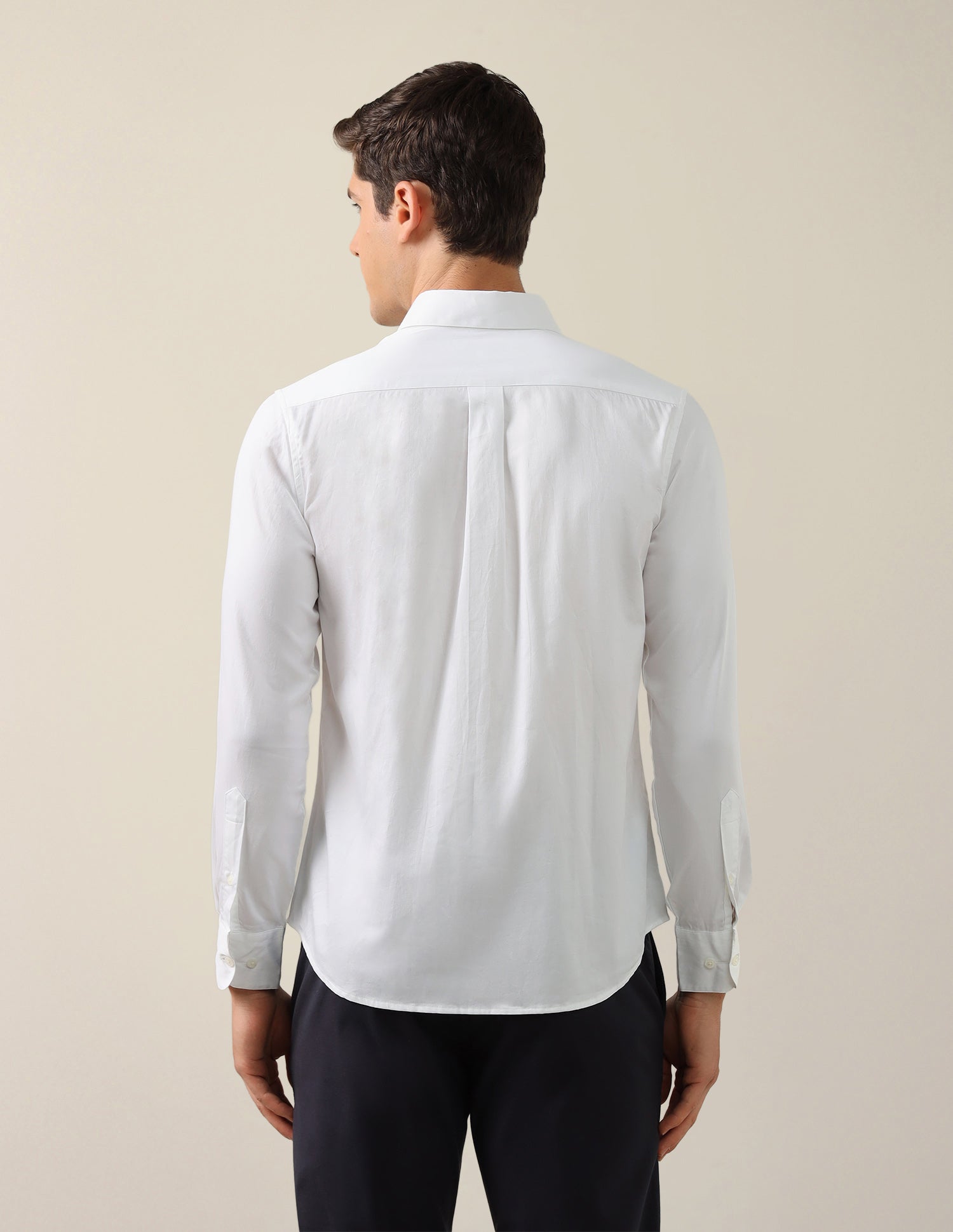 Satin Tailored Fit Shirt White - U.S. Polo Assn. India | Large