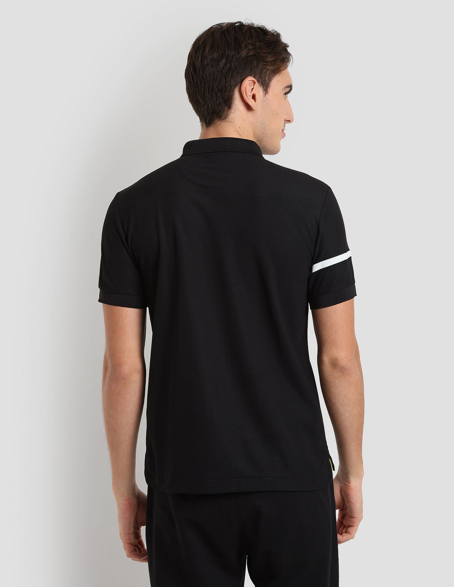Polyester Zipper Sport Polo Shirt Black - U.S. Polo Assn. India | Large