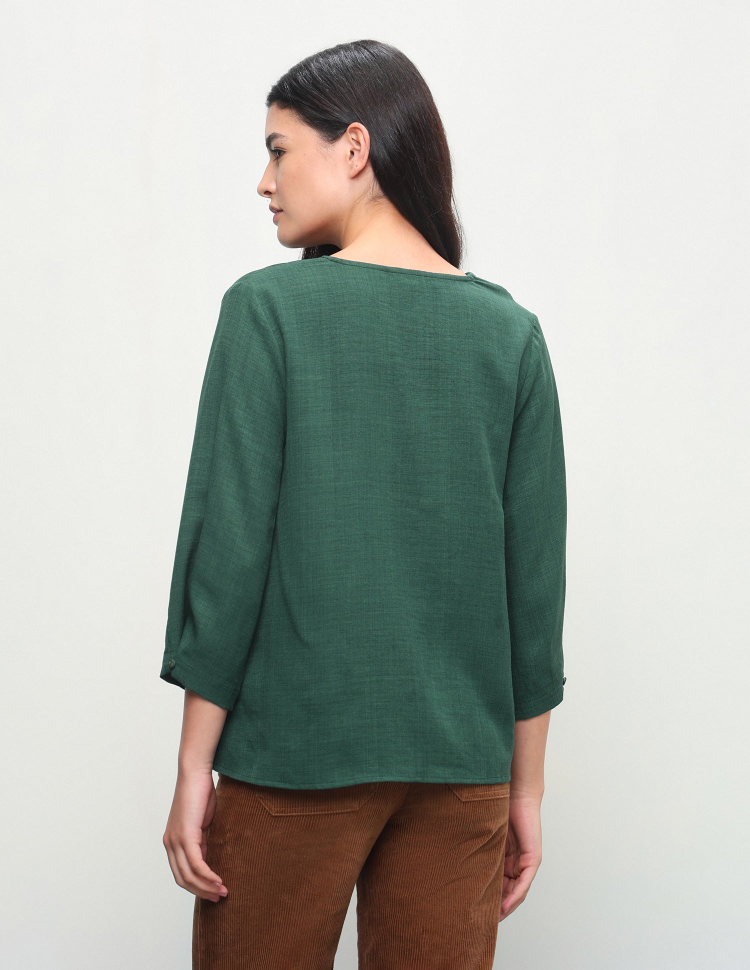 Solid Regular Fit Top Dark Green - U.S. Polo Assn. India | Large