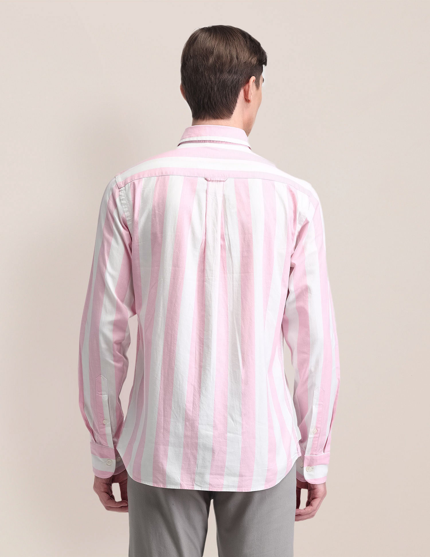 Tailored Vertical Striped Shirt Pink - U.S. POLO ASSN. | Large