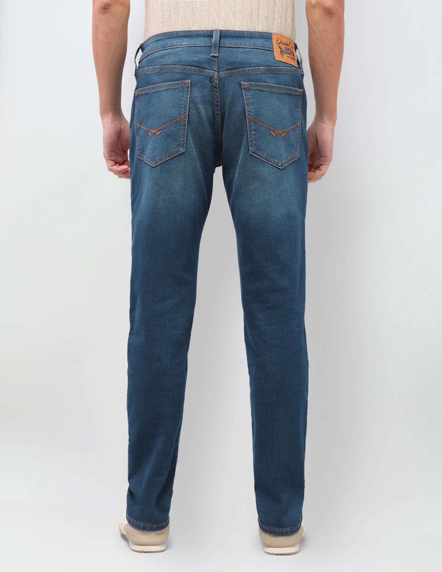 Solid Slim Fit Jeans Blue - U.S. Polo Assn. India | Large