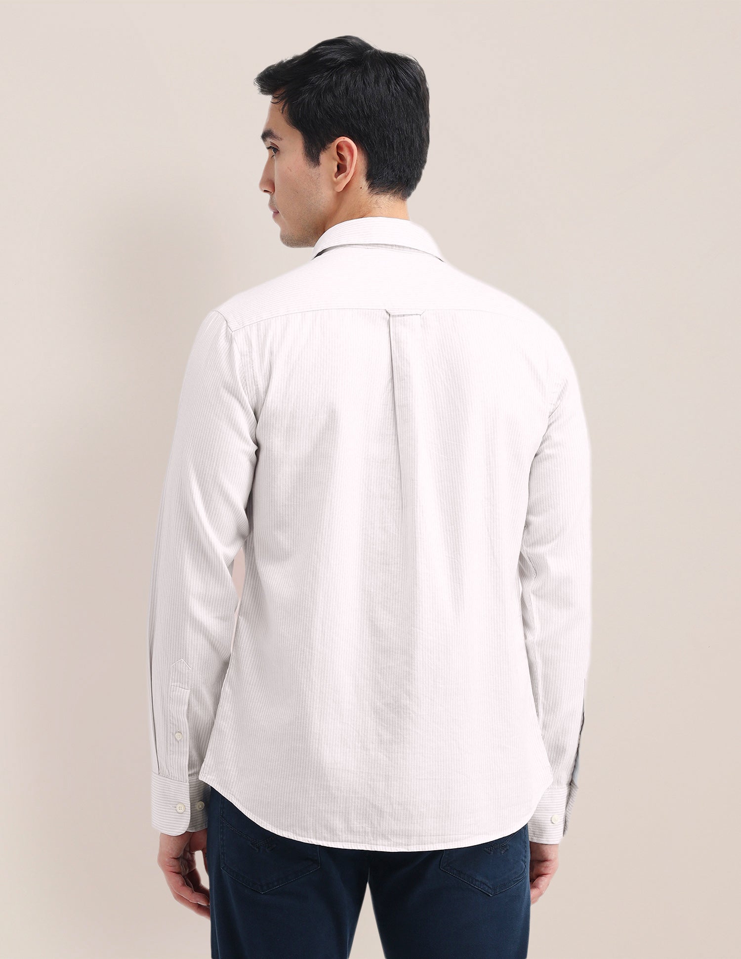 Vertical Striped Tailored Fit Shirt Grey - U.S. POLO ASSN. | Large