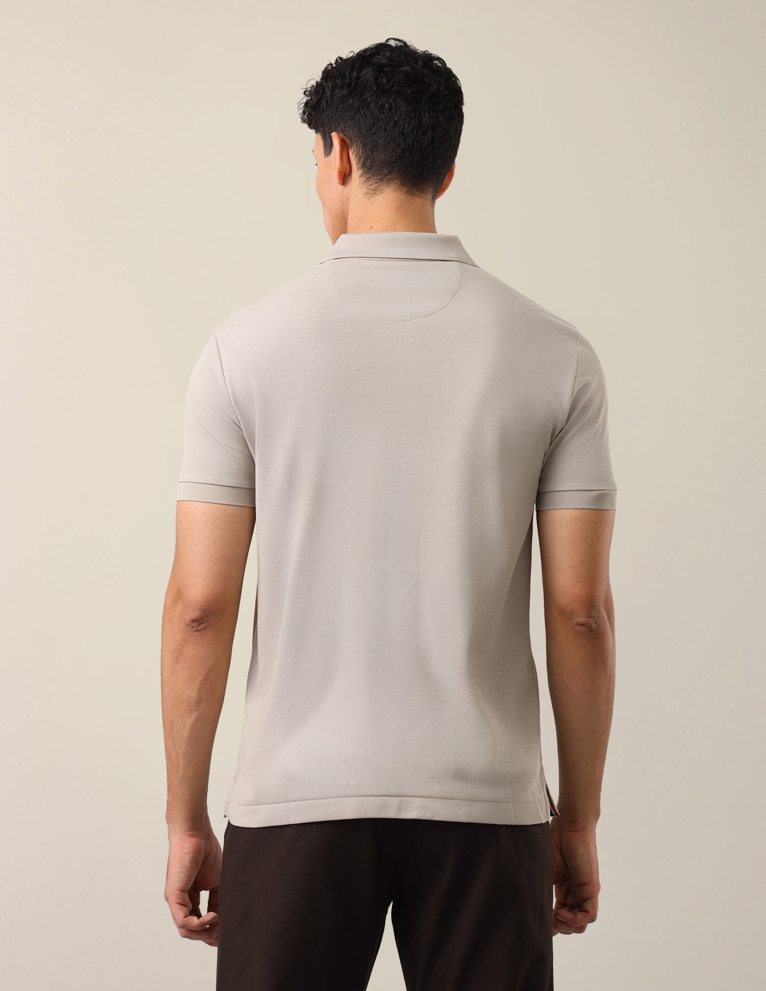 Solid Slim Fit Polo Shirt Grey - U.S. Polo Assn. India | Large