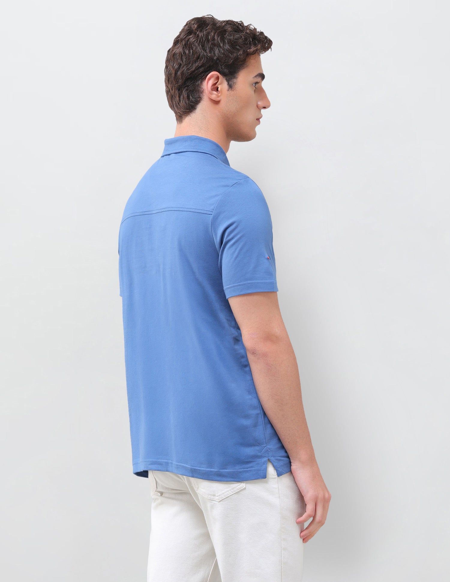 Solid Slim Fit Polo Shirt Dark Blue - U.S. Polo Assn. India | Large