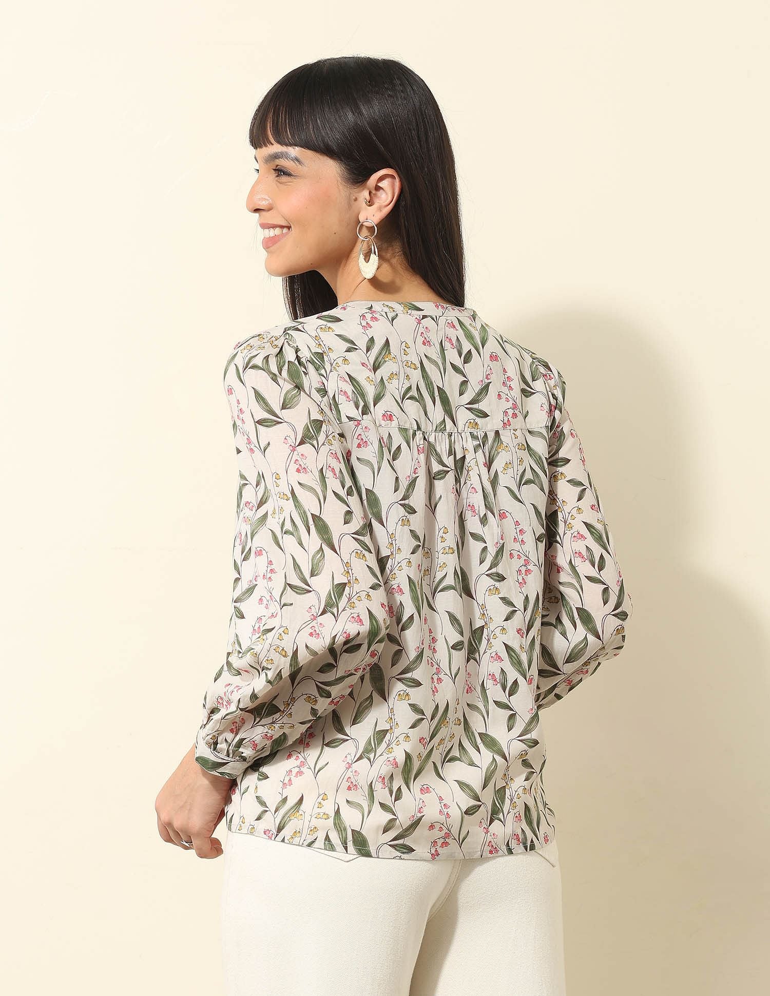 Floral Printed Top Multi - U.S. Polo Assn. India | Large