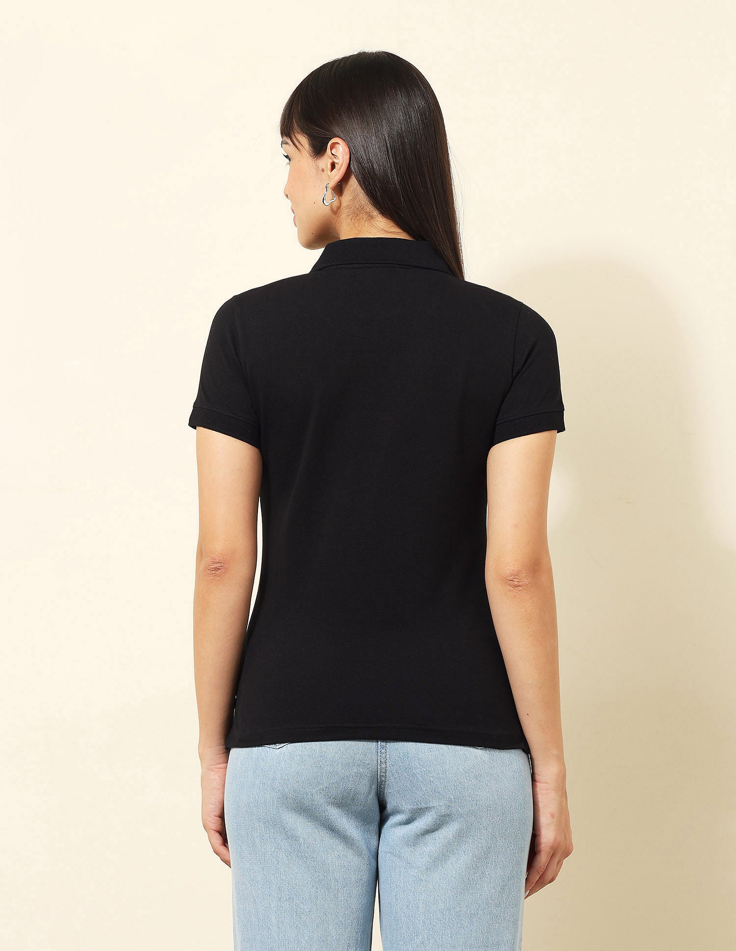 Regular Fit Solid Polo Shirt Black - U.S. POLO ASSN. | Large