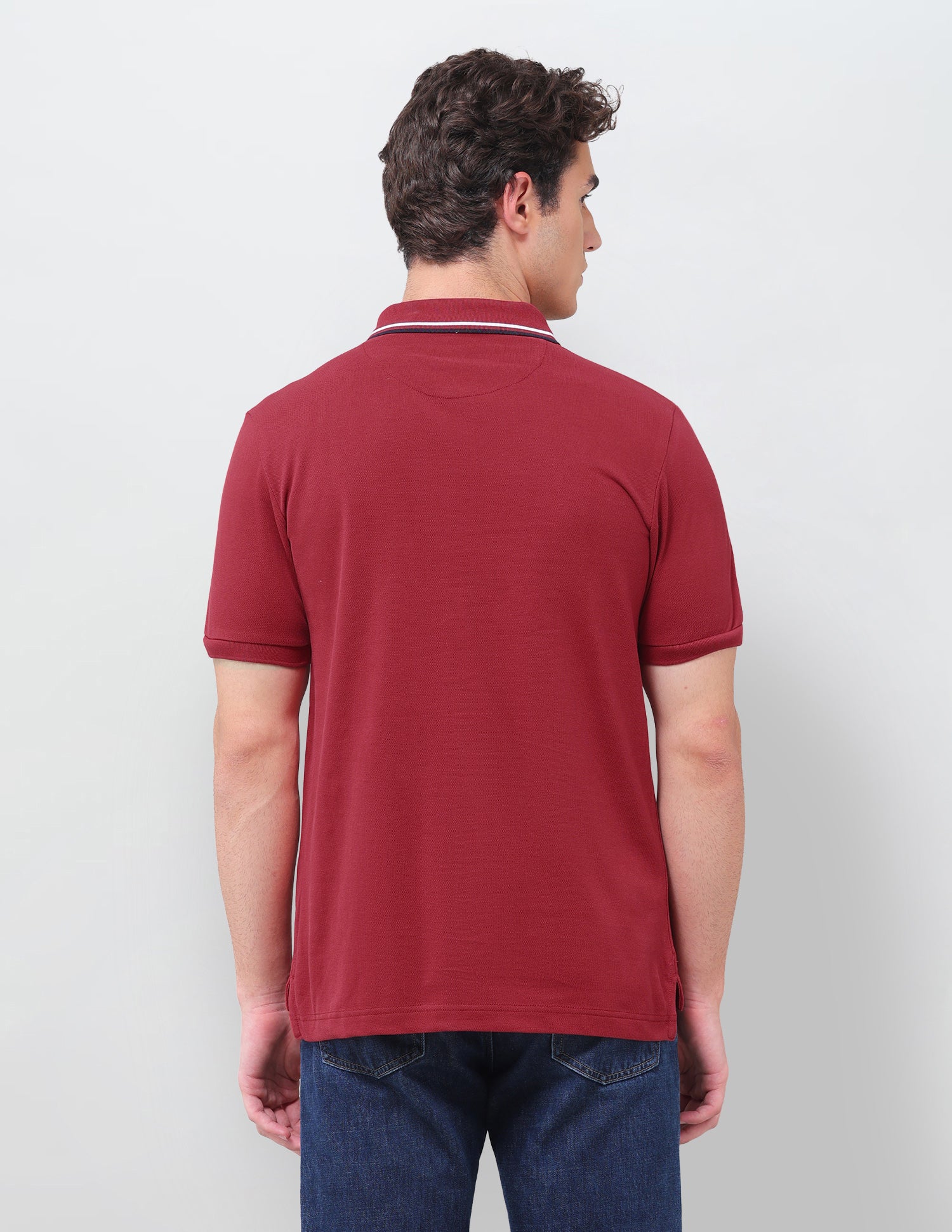 Solid Regular Fit Polo Shirt Red - U.S. Polo Assn. India | Large
