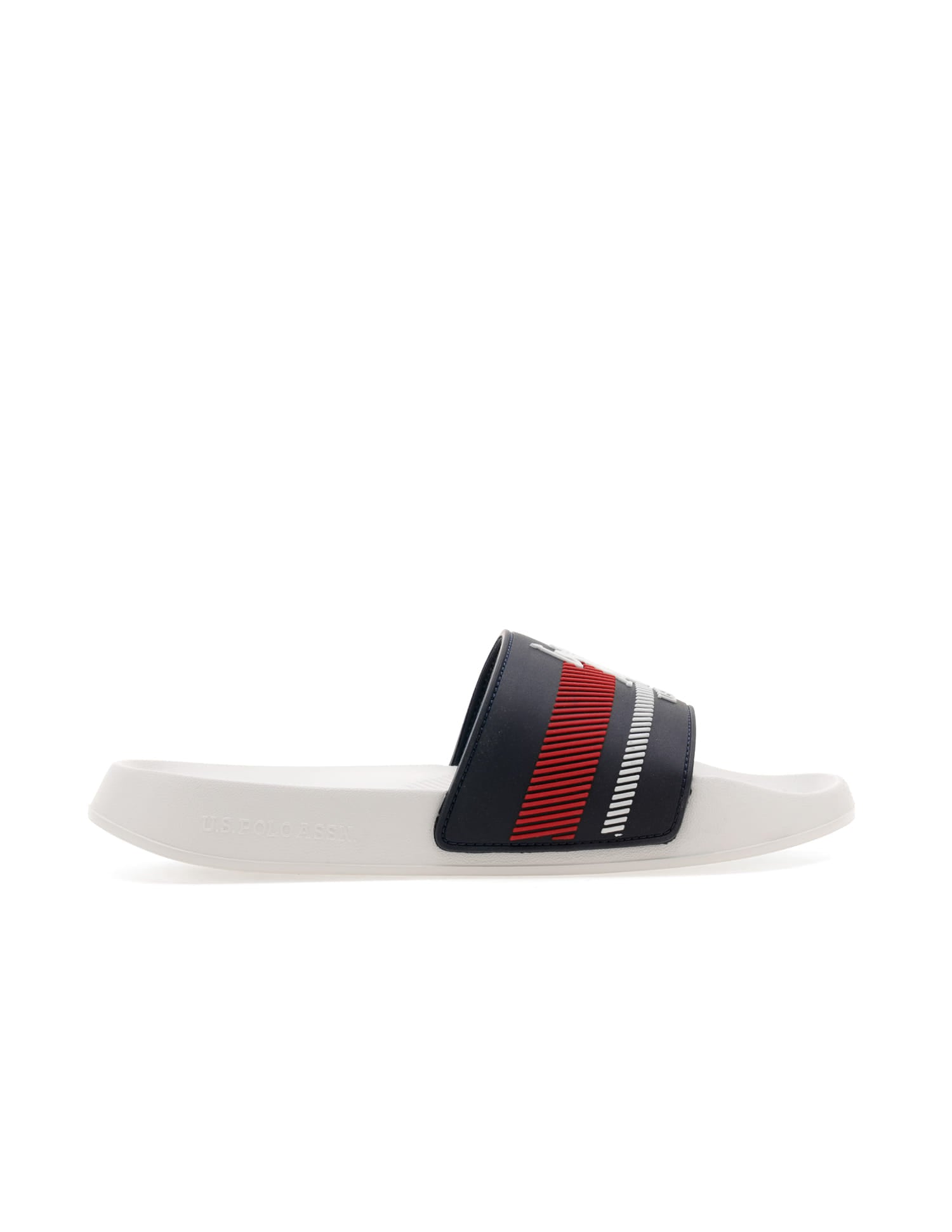 Men Rafa Brand Printed Sliders White - U.S. Polo Assn. India | Large