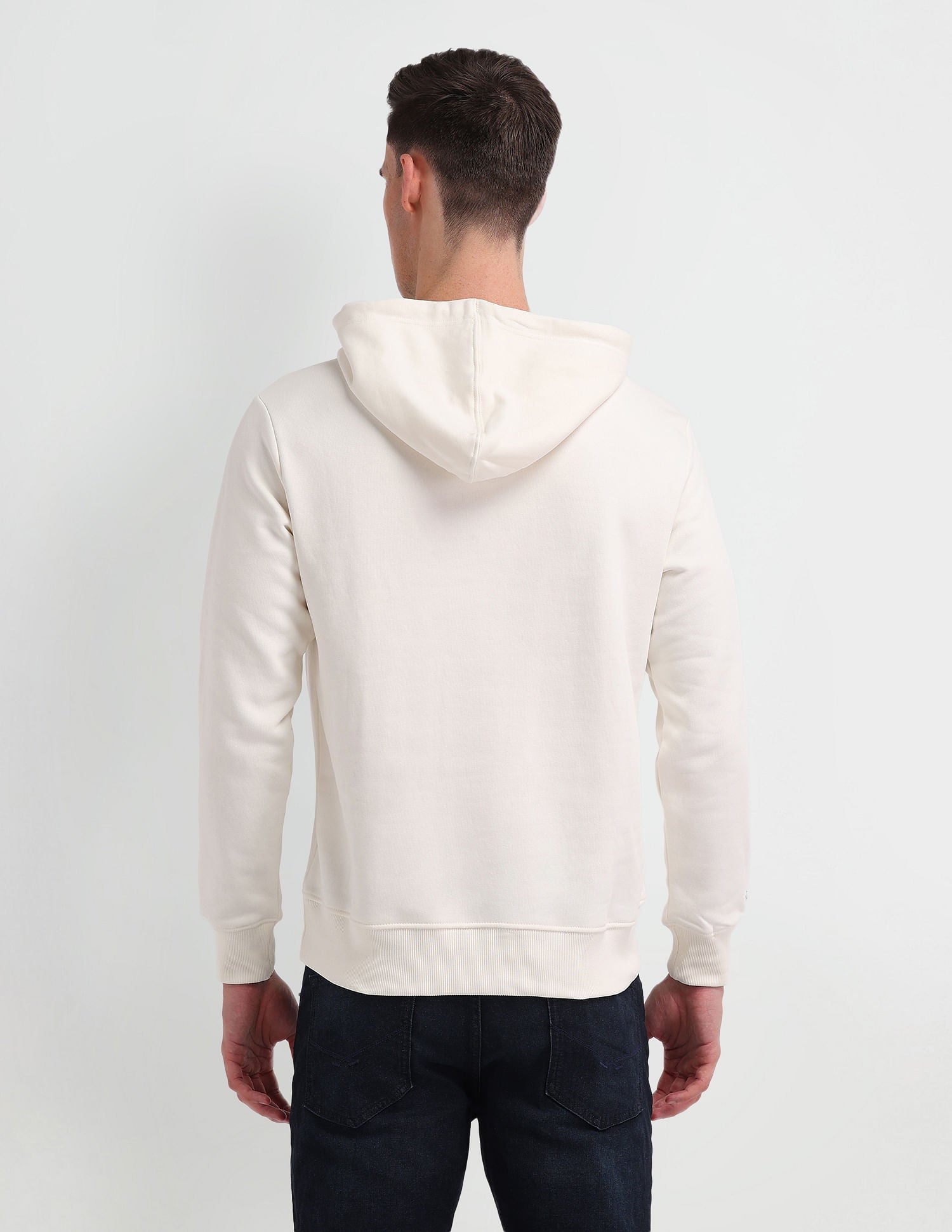 Hooded Brand Appliqued Sweatshirt Ivory - U.S. POLO ASSN. | Large
