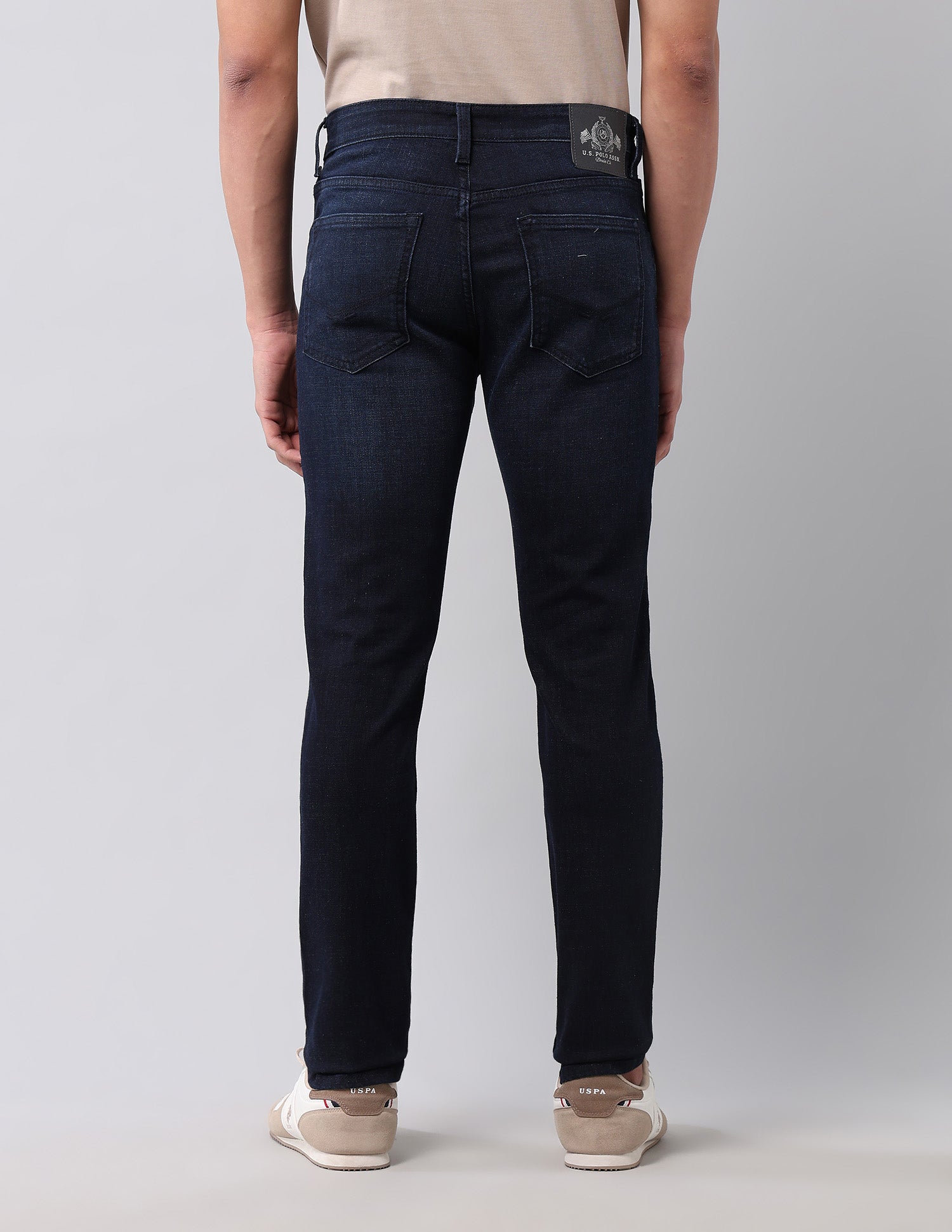 Brandon Slim Tapered Fit Blue Jeans Dark Blue - U.S. POLO ASSN. | Large