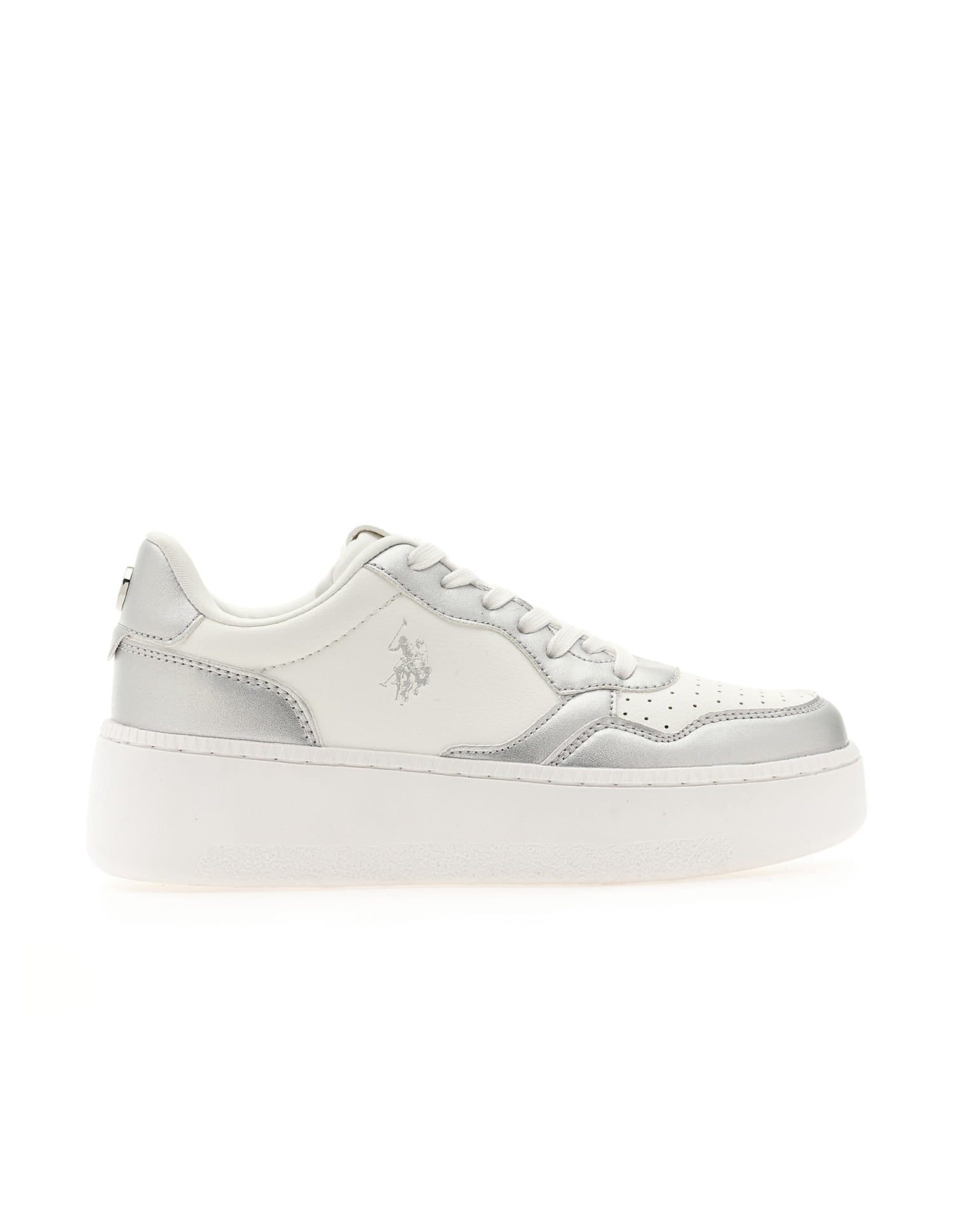 Leontina White Chunky Sneaker Shoes White - U.S. Polo Assn. India | Large