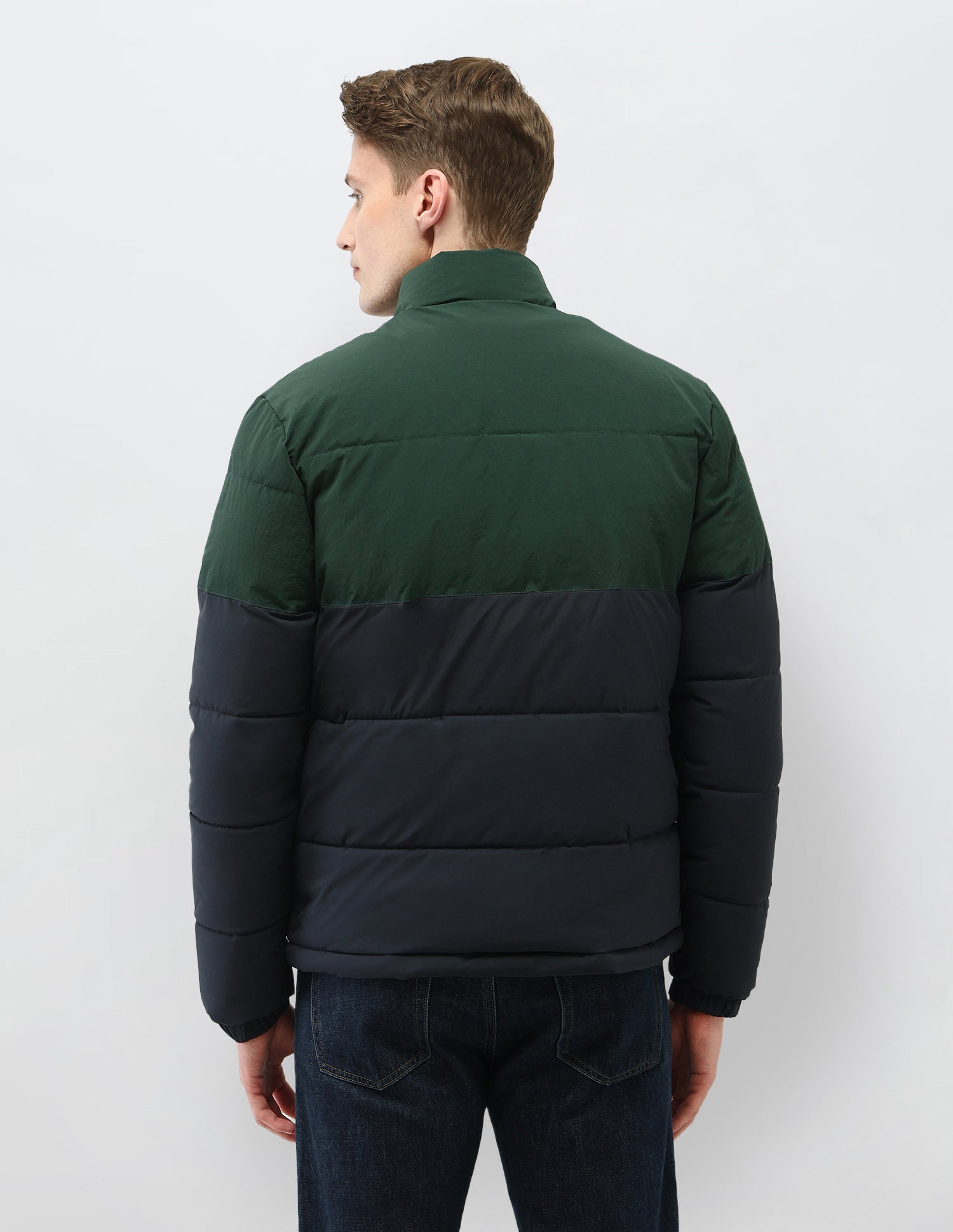 Colour Blocked Regular Fit Puffer Jacket Navy - U.S. Polo Assn. India | Large