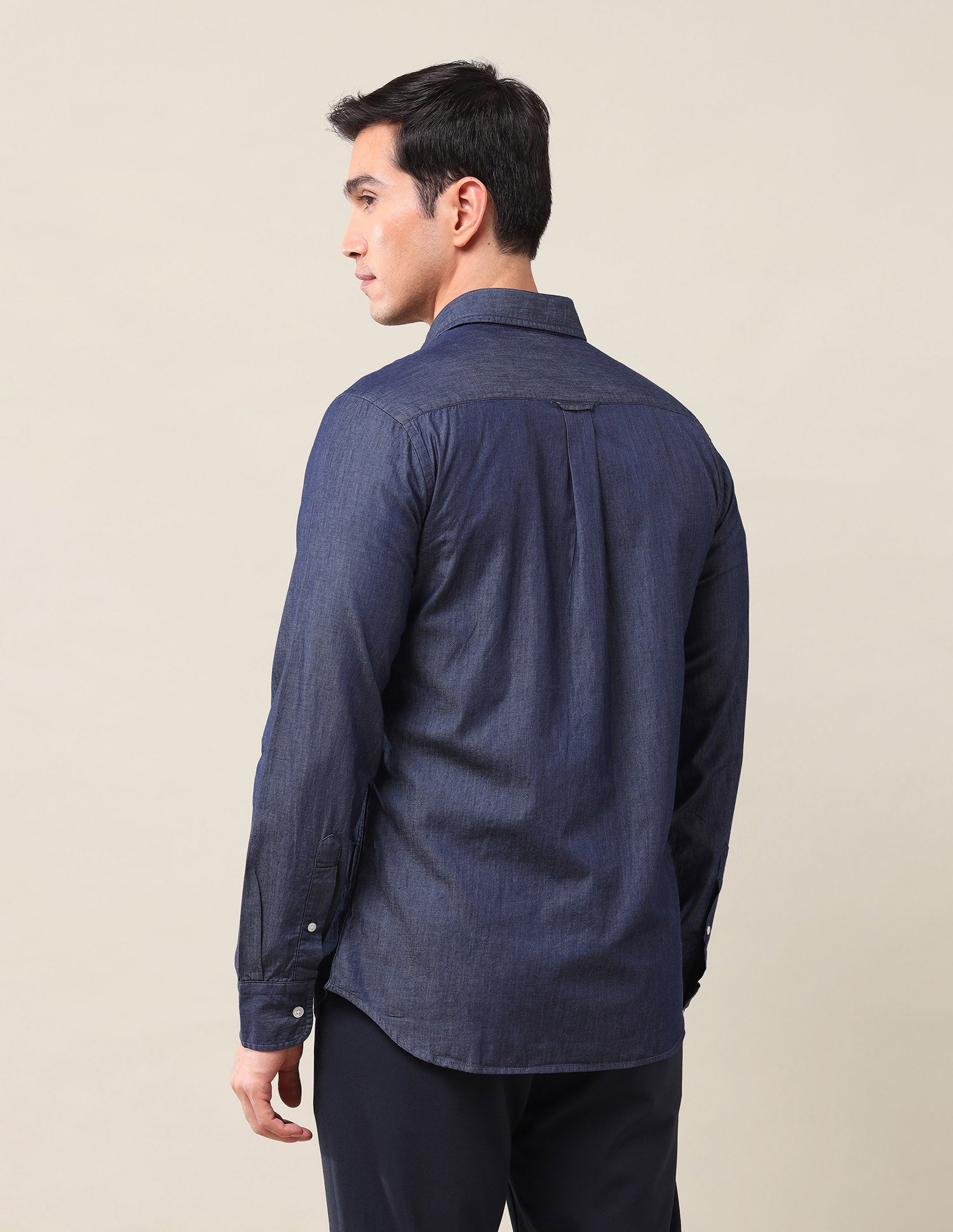Solid Tailored Fit Shirt Indigo - U.S. Polo Assn. India | Large