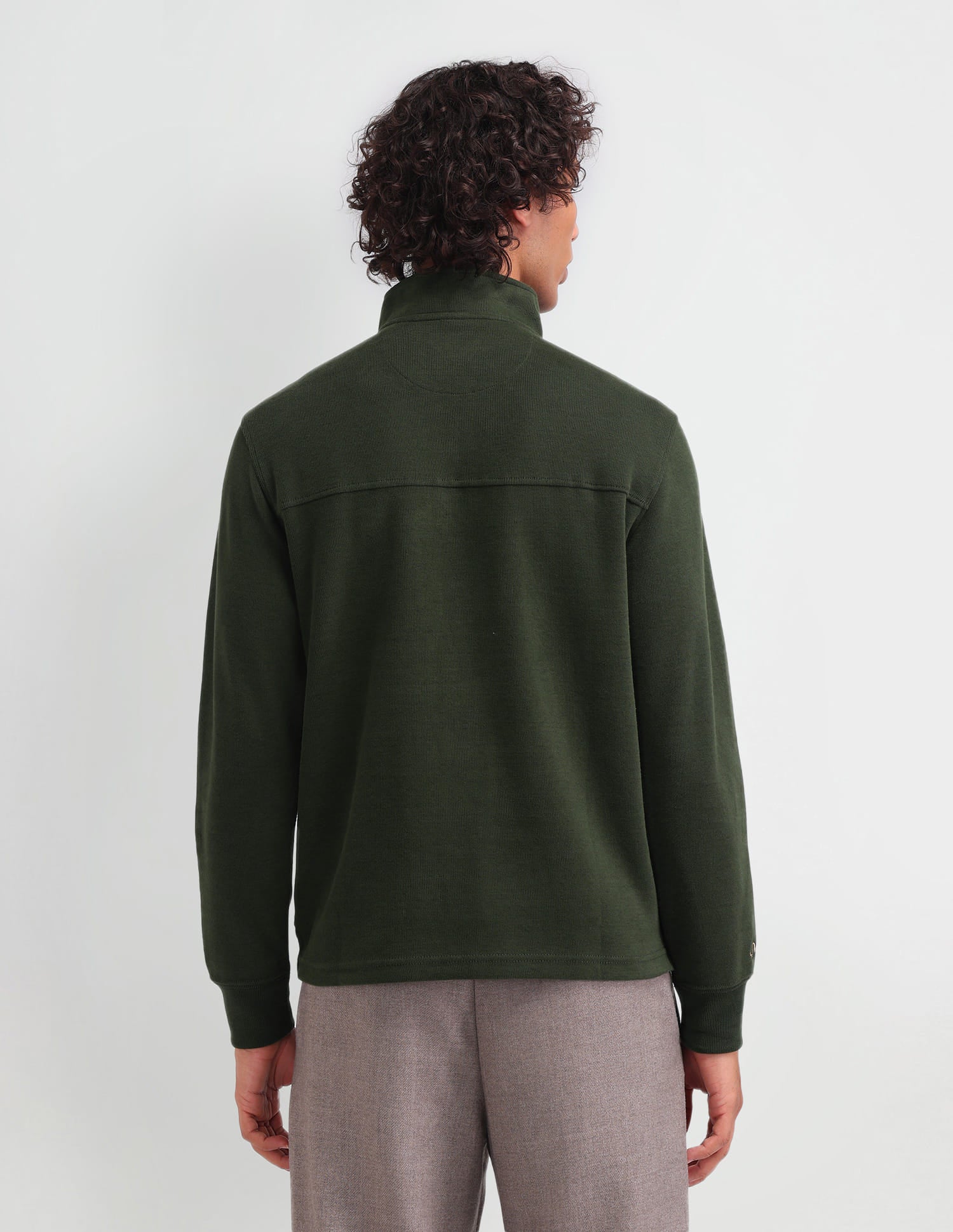 Mock Neck Regular Fit Sweatshirt Pine Grove - U.S. Polo Assn. India | Large