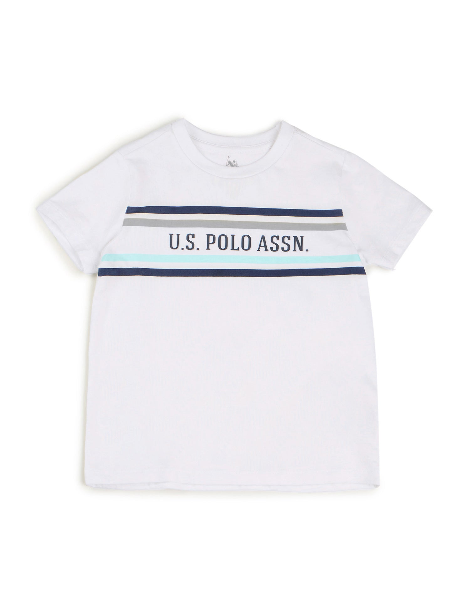 Boys Brand Printed Regular Fit T-Shirt White - U.S. POLO ASSN. | Large