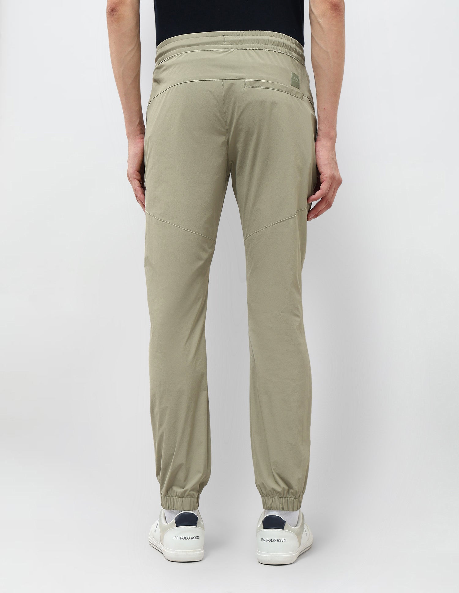 Straight Fit Mid Rise Joggers Light Green - U.S. Polo Assn. India | Large