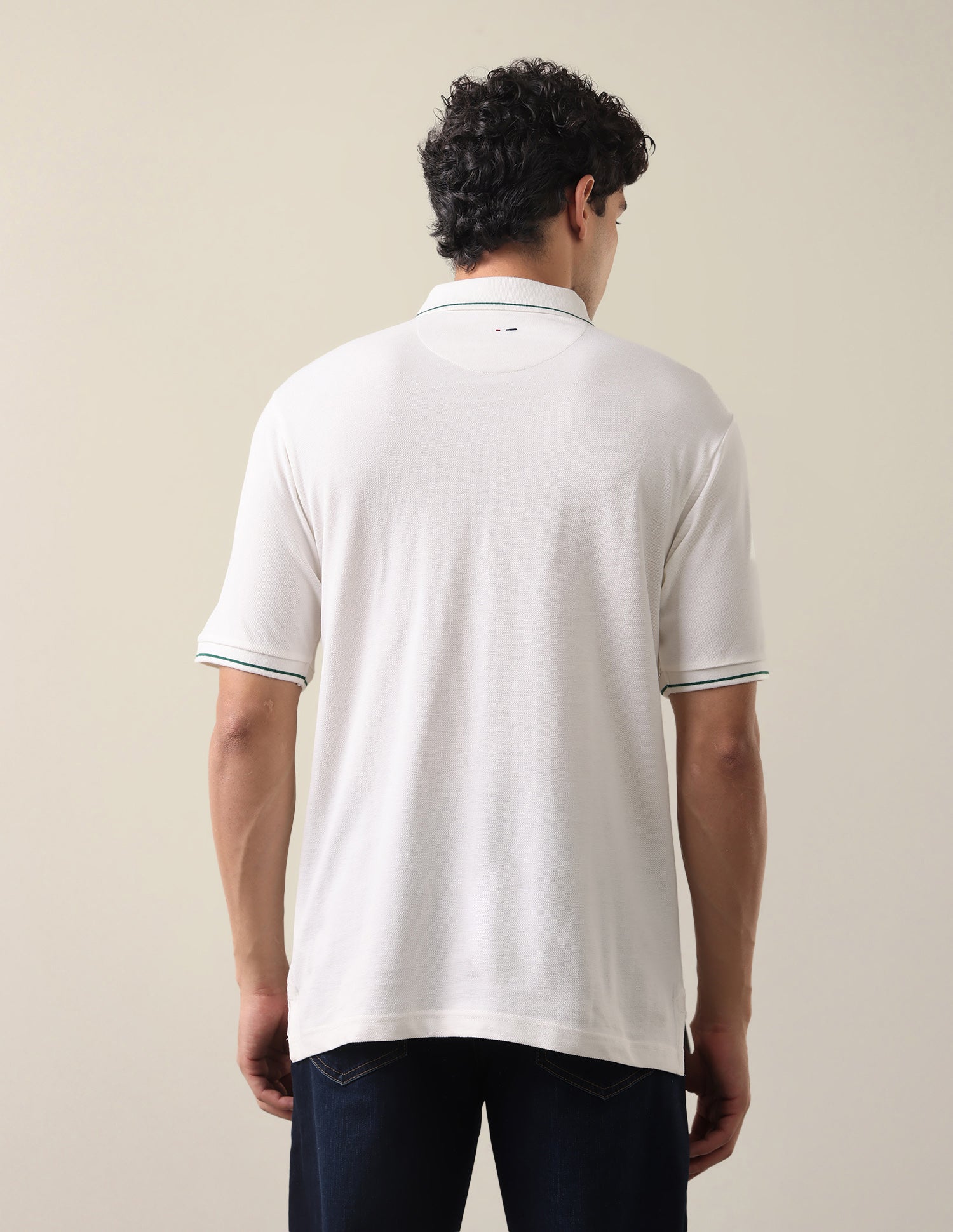 Brand Embroidered Comfort Fit Polo Shirt Ivory - U.S. Polo Assn. India | Large